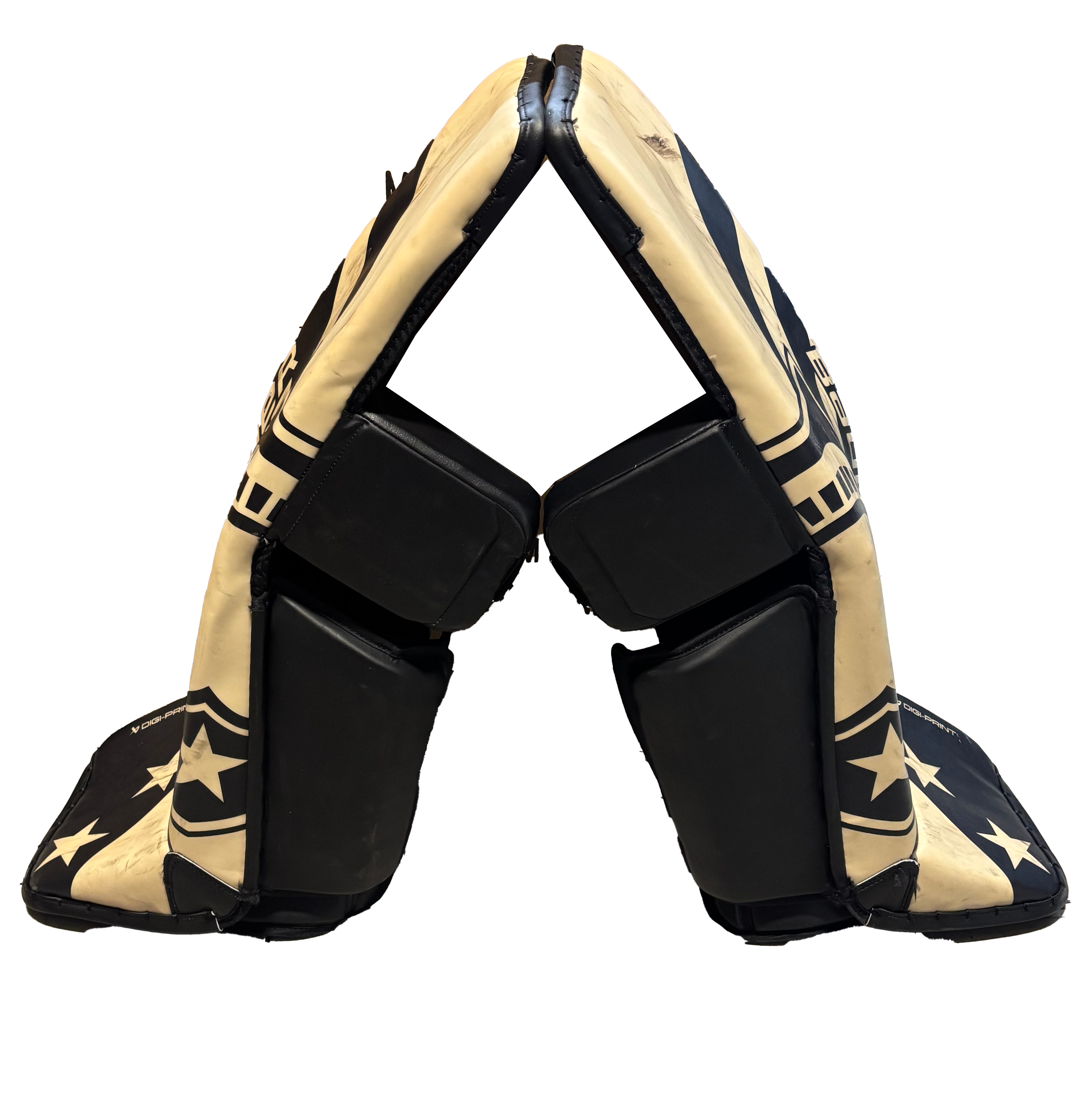 Bauer Supreme Shadow - Used Pro Stock Goalie Pads (Black/Gold)