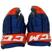 CCM HGCL - Used NHL Pro Stock Gloves - Jason Chimera (Blue/Orange)