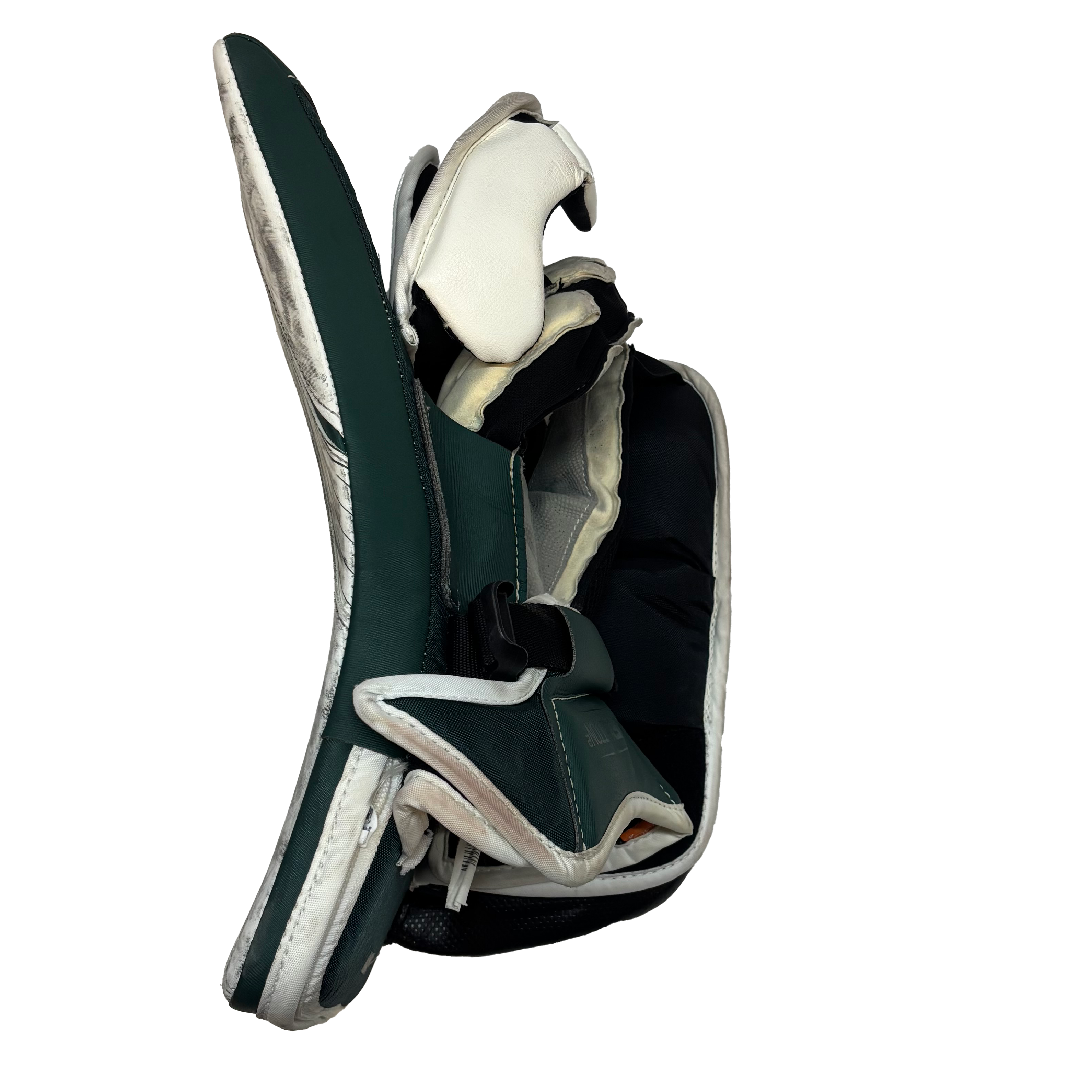 CCM Extreme Flex 6 - Used Pro Stock Goalie Blocker - (White/Green)
