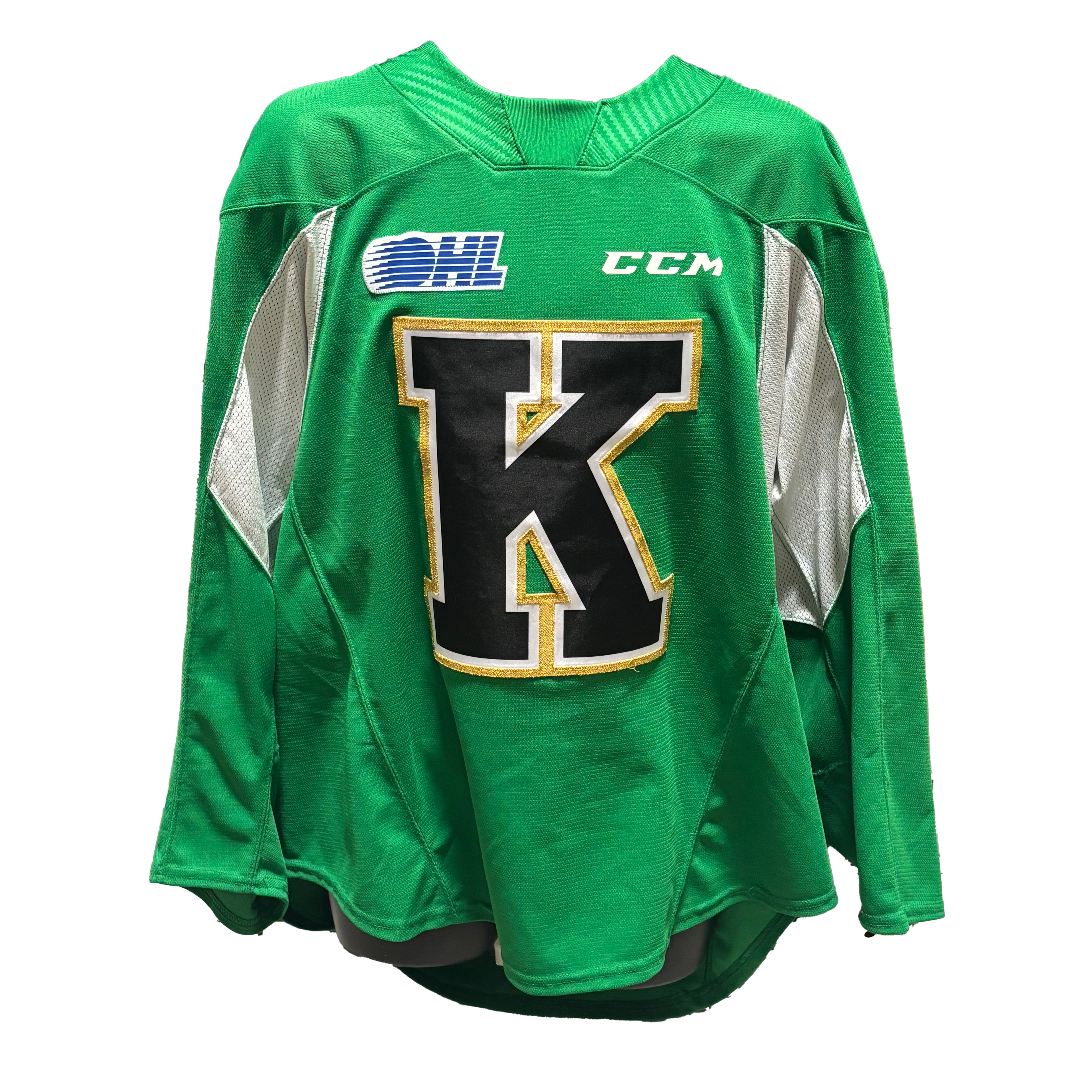 OHL - Used CCM Practice Jersey - Kingston Frontenacs (Green)