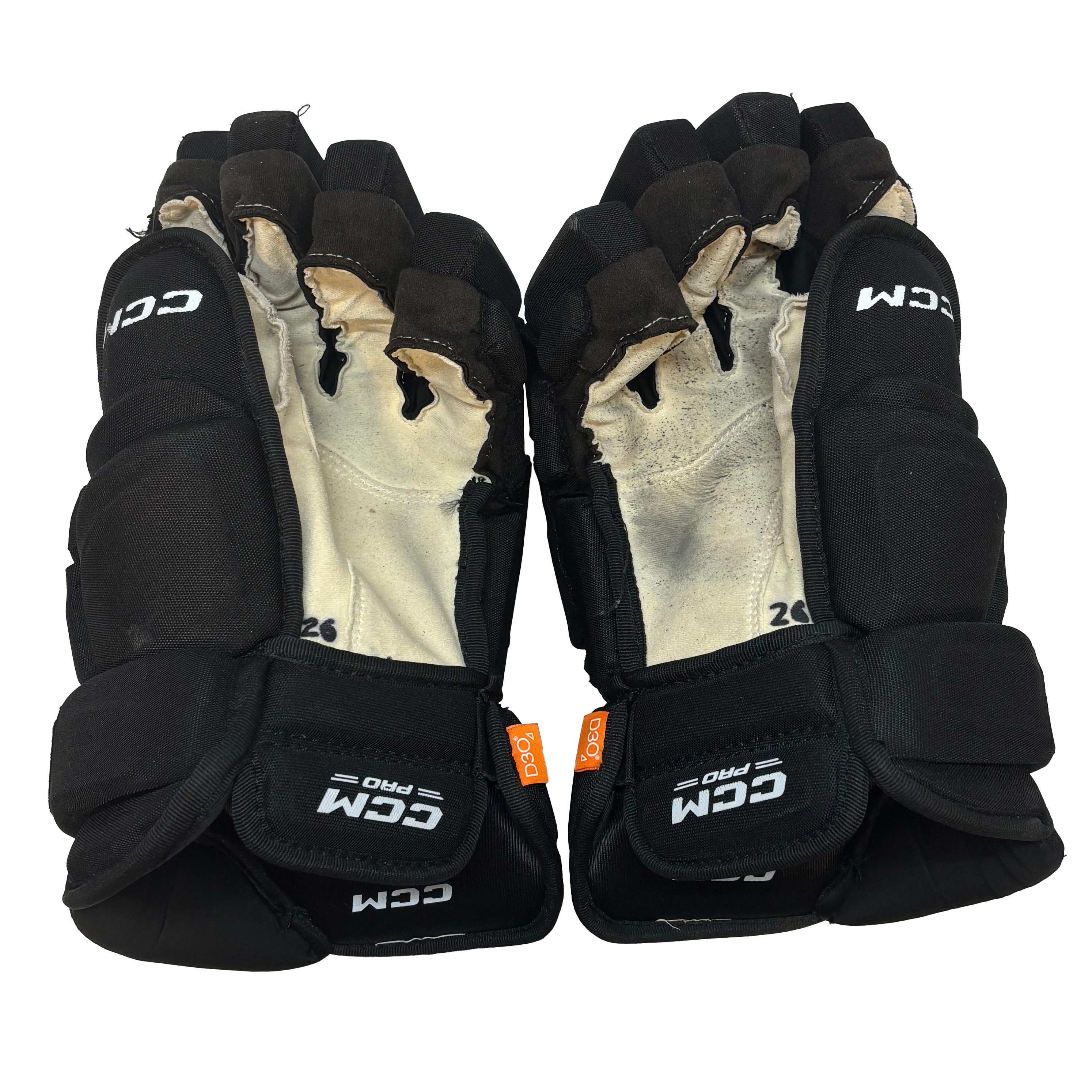 CCM Tacks 4 Roll Pro - Used NHL Pro Stock Hockey Glove - Jarred Tinordi (Black)