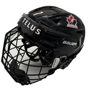 Bauer Re Akt 150 - Casque de hockey d'occasion Équipe Canada avec grille (noir)