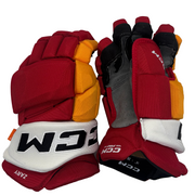 CCM HGJSPP - NHL Pro Stock Glove -  Connor Zary (Red/Yellow/White)