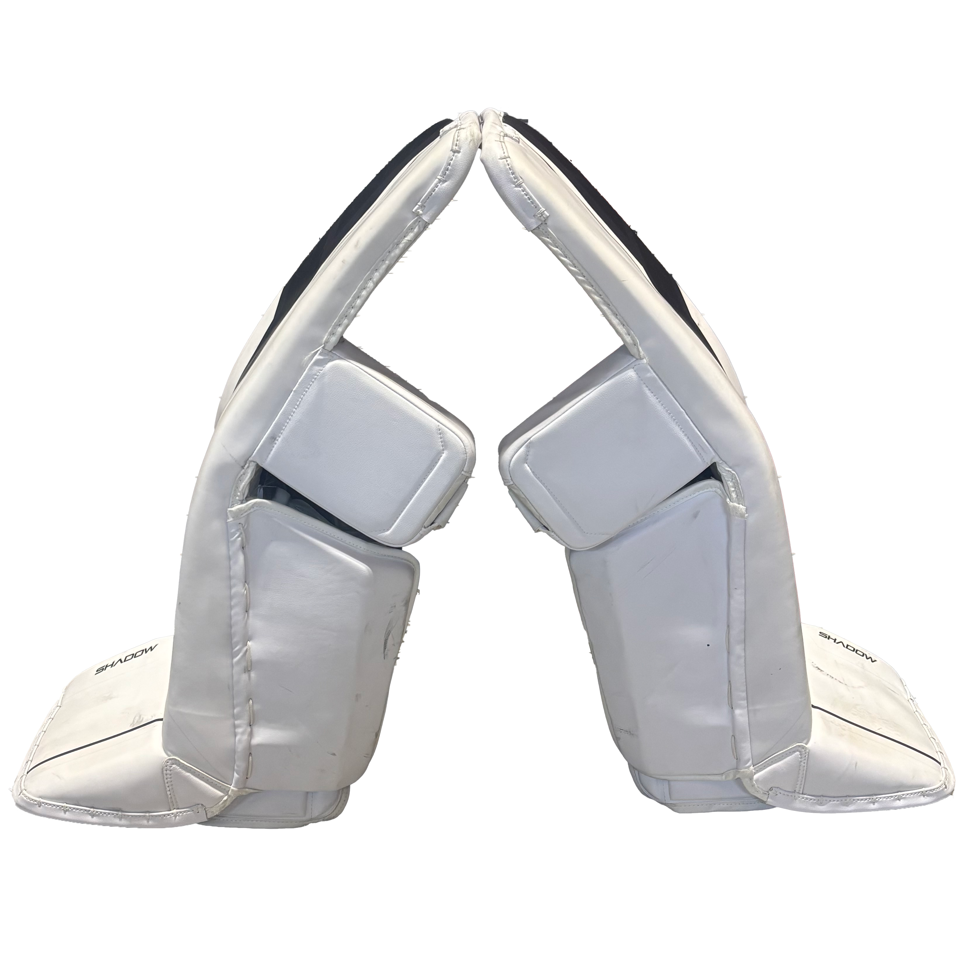 Bauer Supreme Shadow - Used Pro Stock Goalie Pads (White/Black)