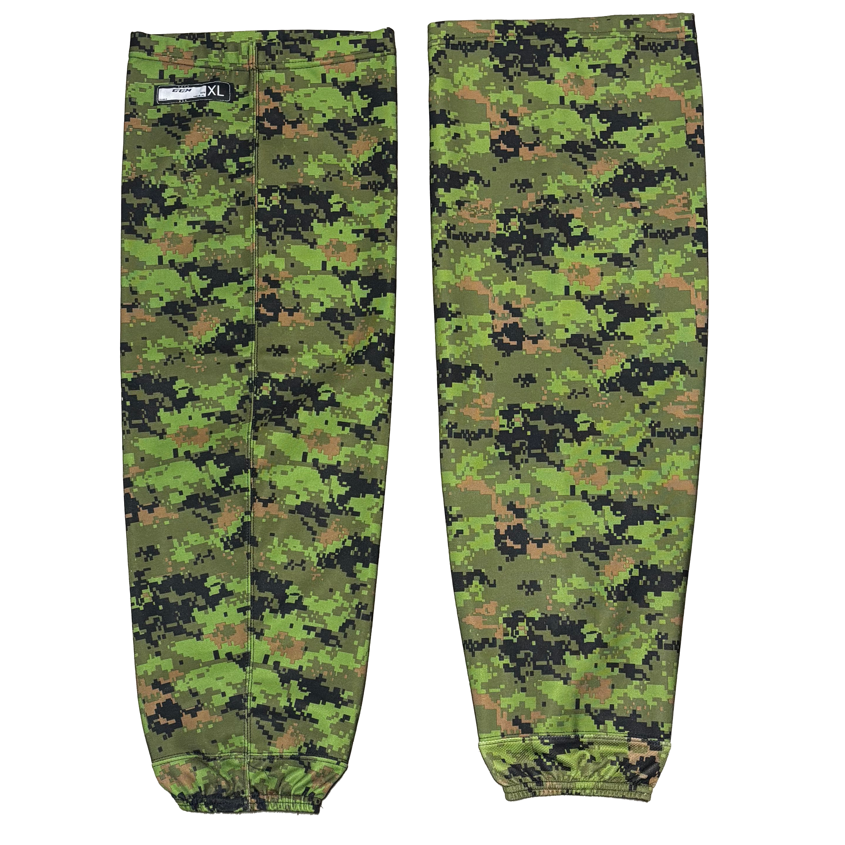 OHL - Chaussette de hockey CCM (camouflage numérique) usagée - Hommage aux Forces armées