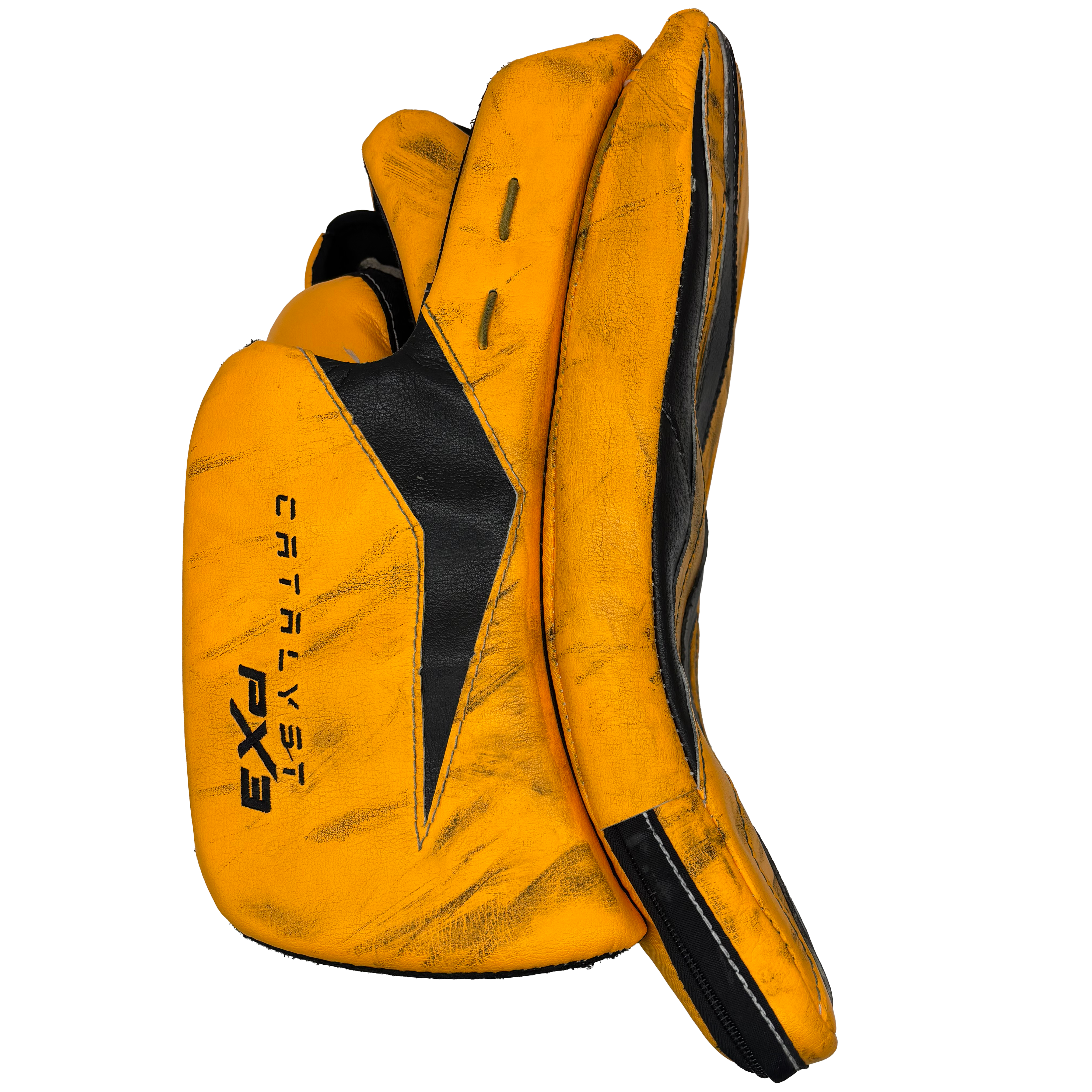 True Catalyst PX3 - Used Pro Stock Goalie Blocker (Yellow/Black)