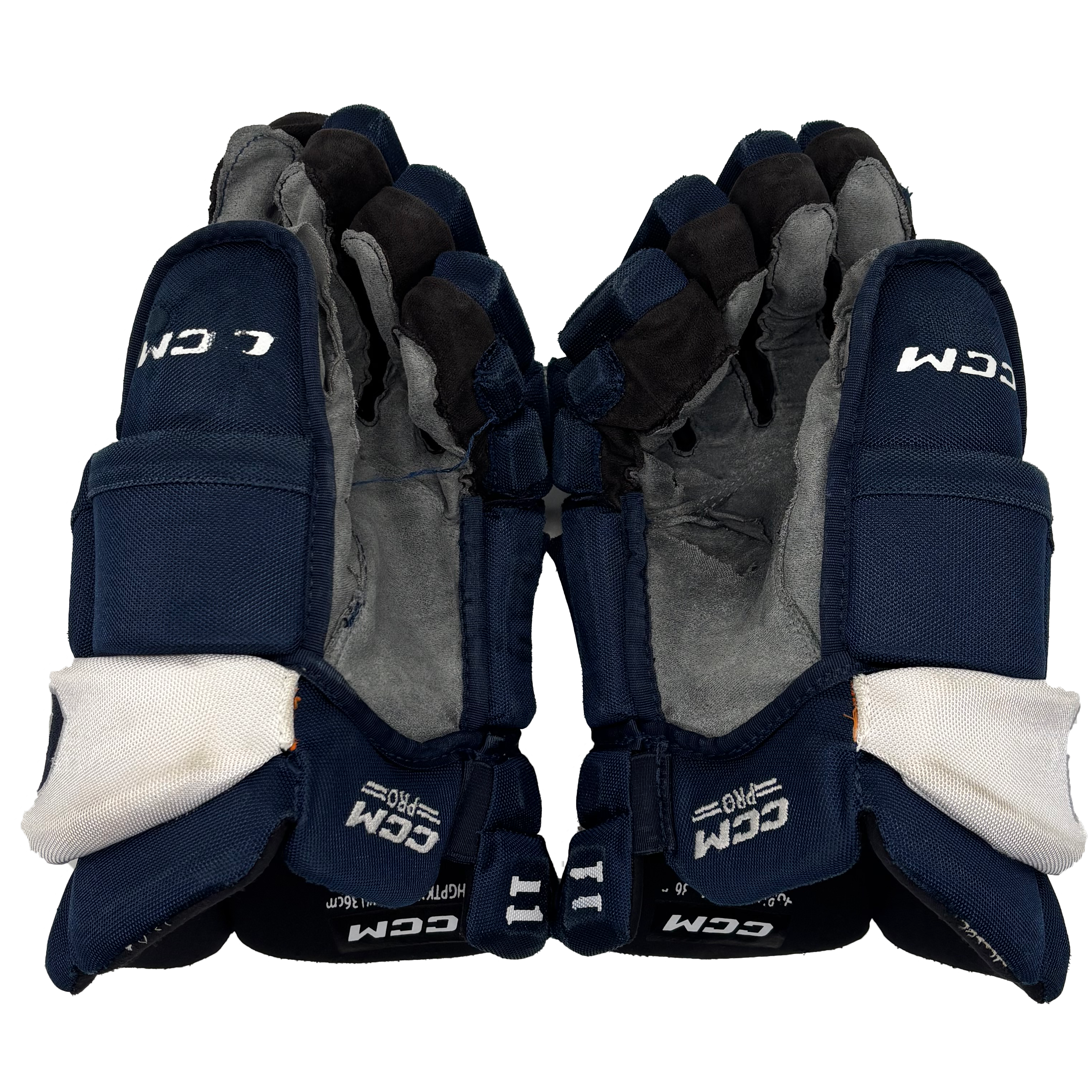 CCM HGTKXFSP - Used NCAA Pro Stock Hockey Glove (Navy/White)