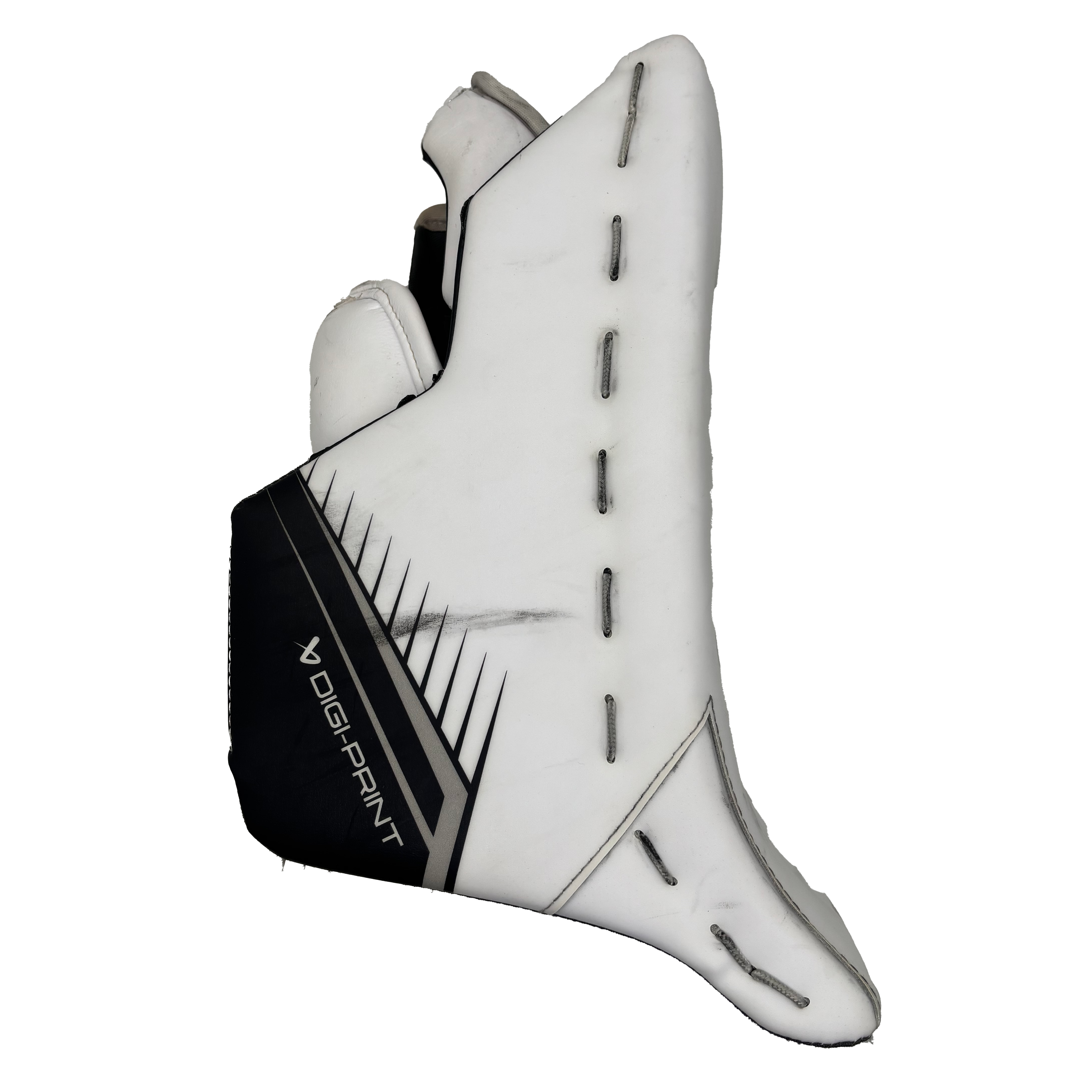 Bauer Vapor Flylite - Used Pro Stock Goalie Blocker (White/Black/Grey)