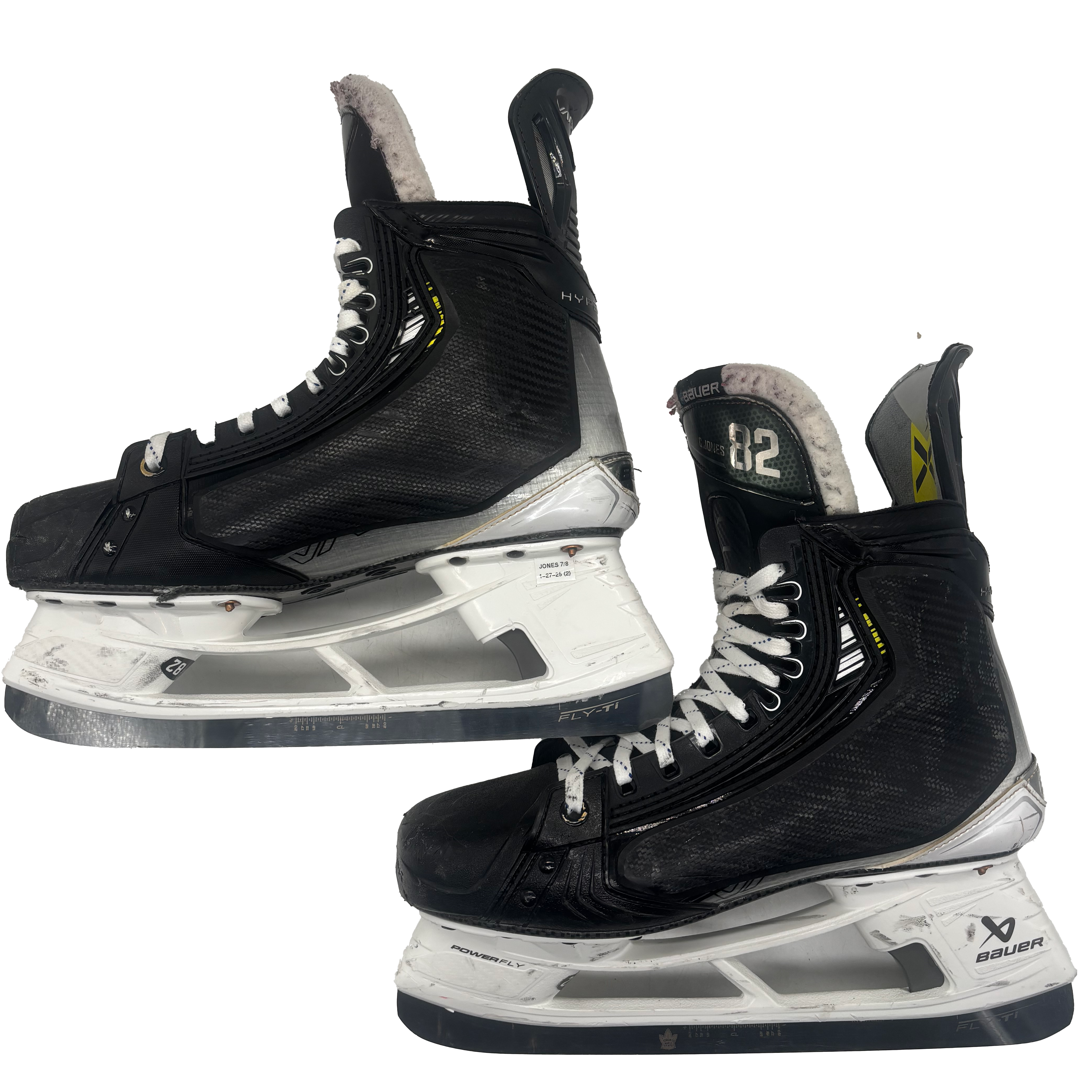 Bauer Vapor Hyperlite 2 - Used Pro Stock Hockey Skates - Size 8.5EE with Shot Blockers