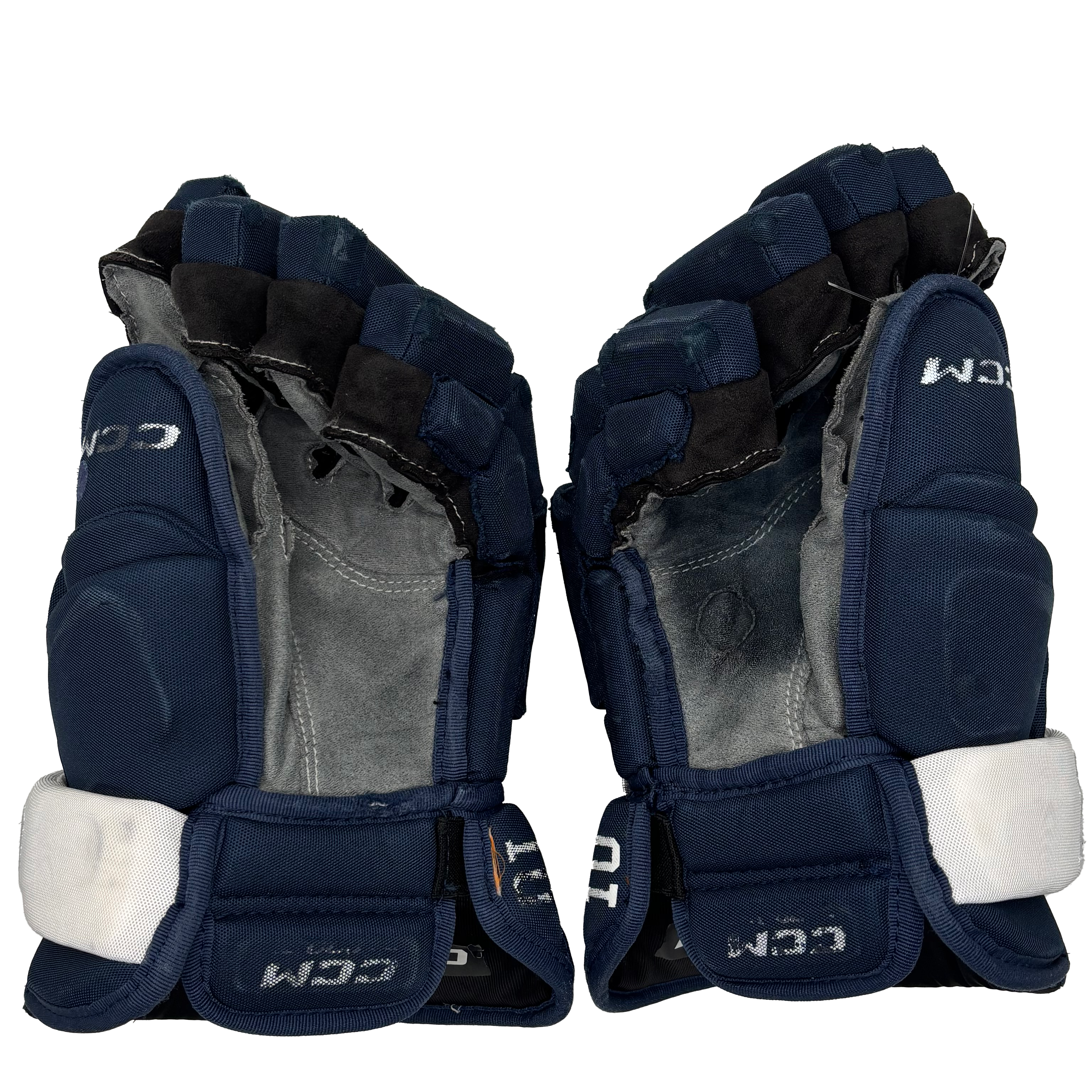 CCM HG43PP - Used NCAA Pro Stock Hockey Gloves (Navy/White)