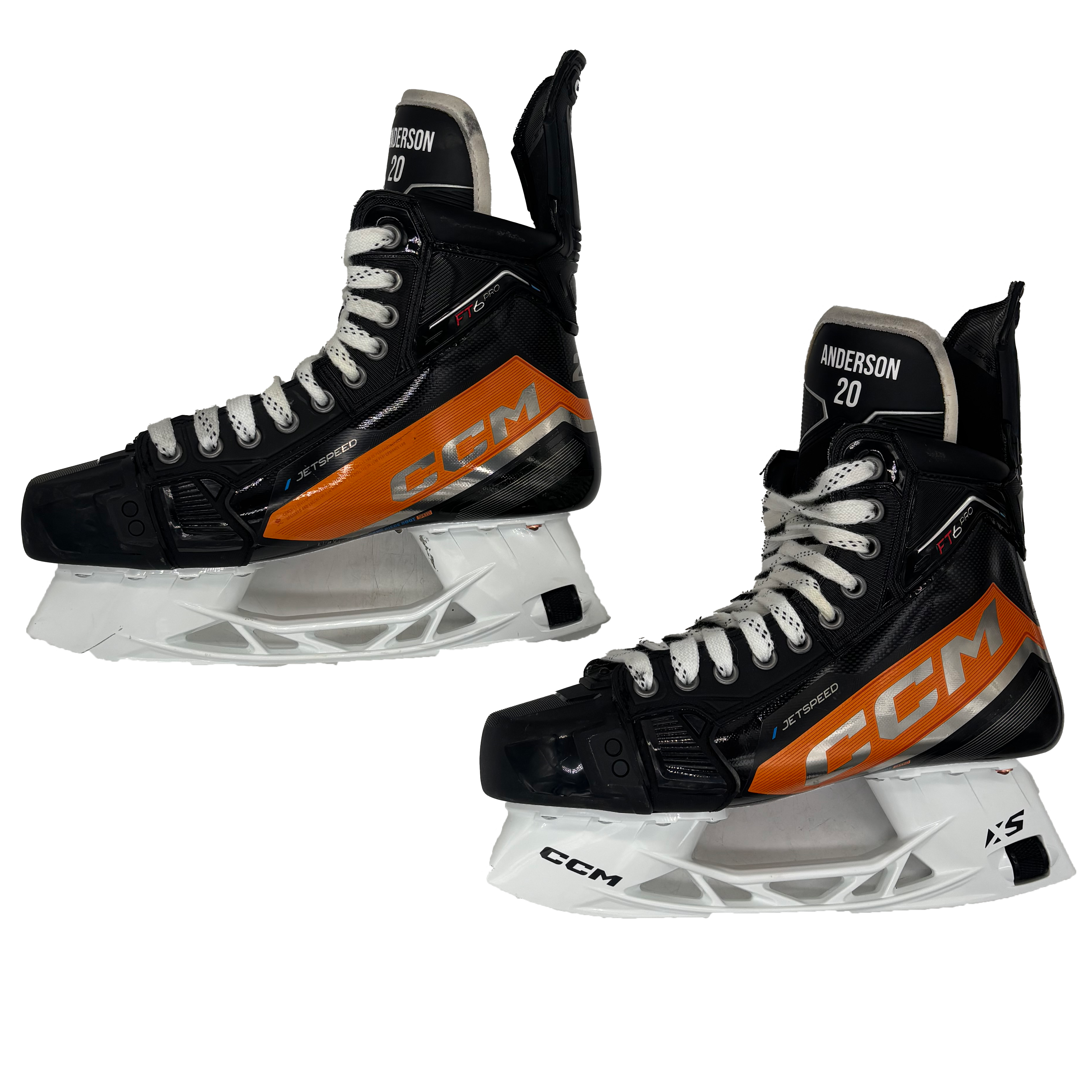 CCM Jetspeed FT6 Pro - Pro Stock Hockey Skates - Size 7.5E (Orange)