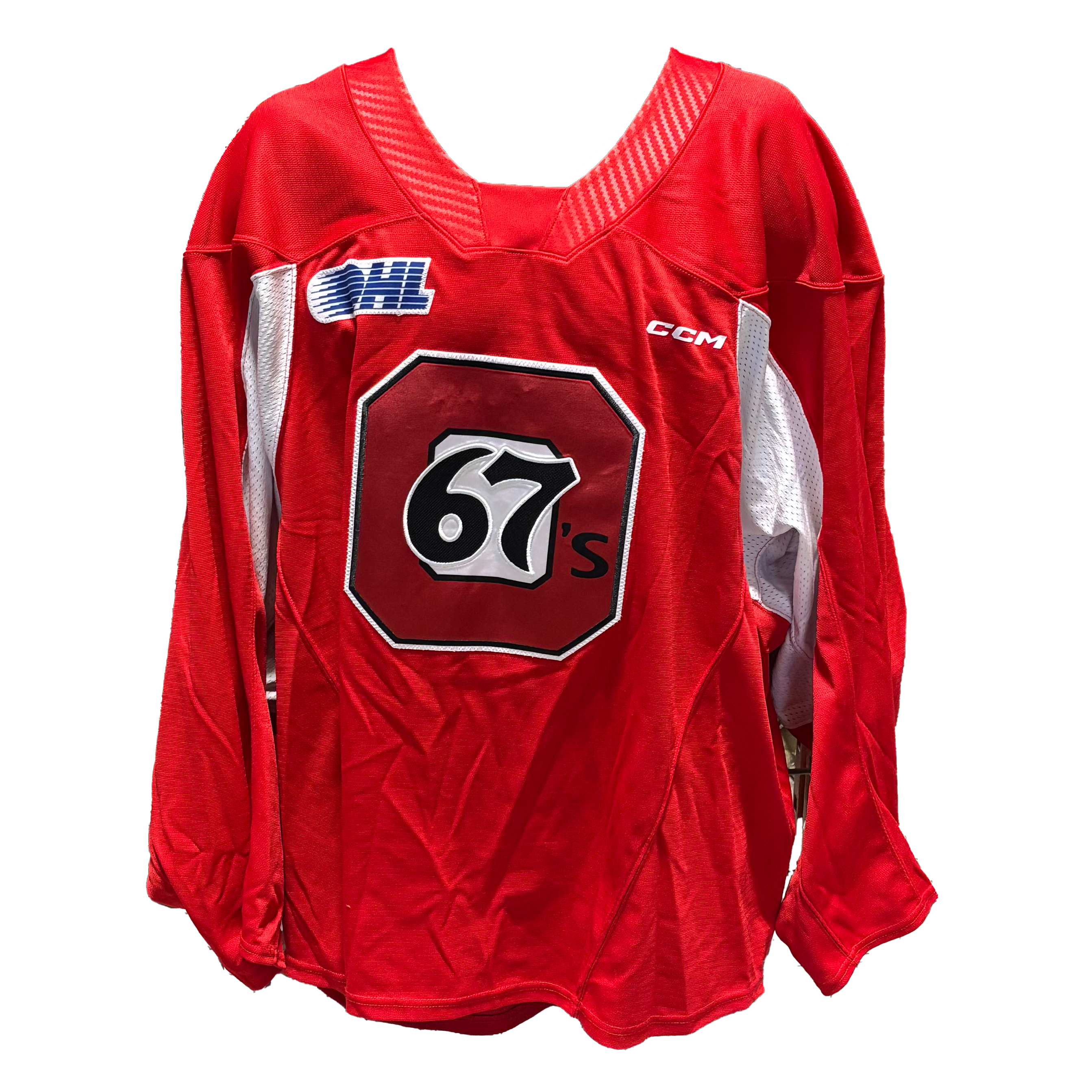 OHL - Used CCM Ottawa 67's Practice Jersey (Red)