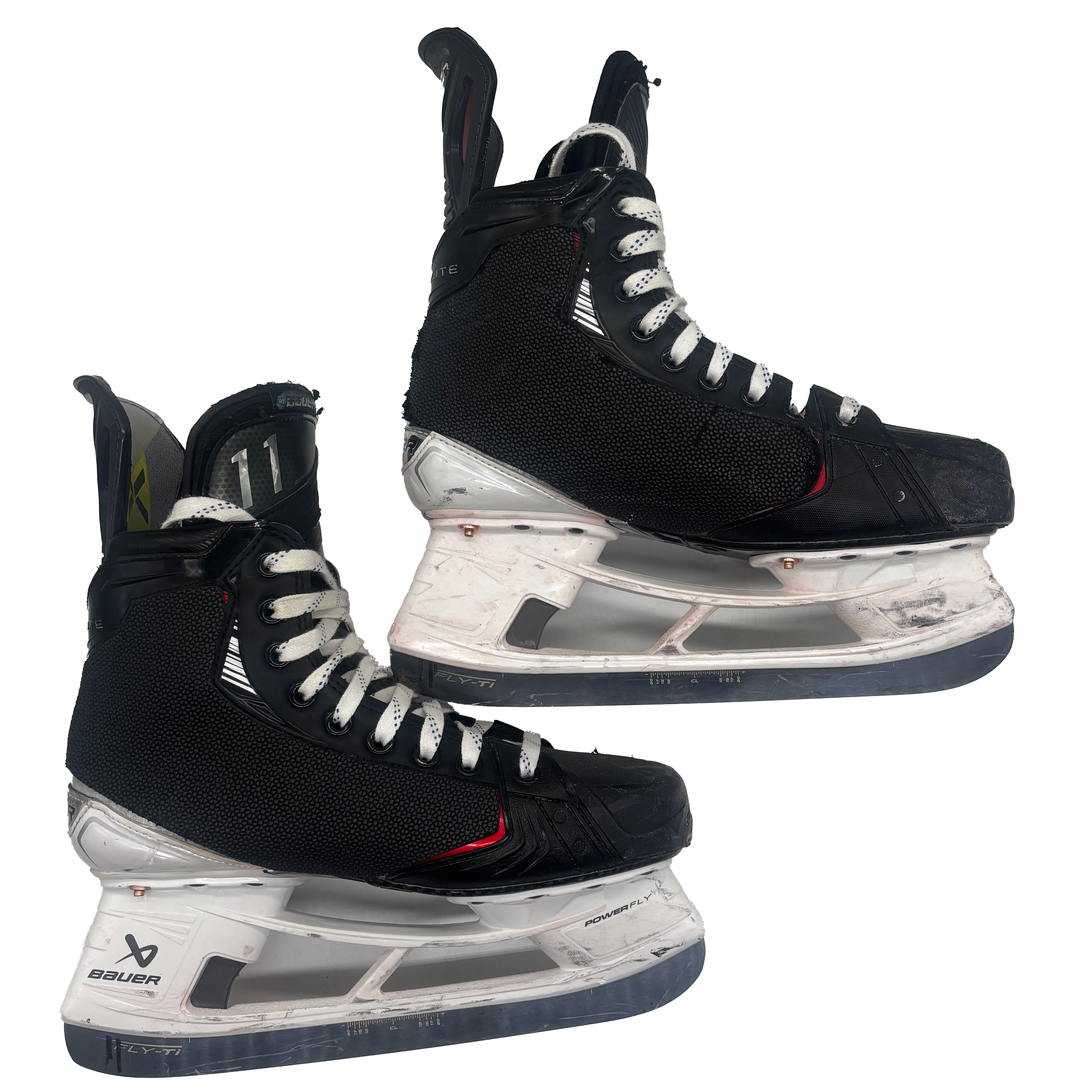 Bauer Vapor Hyperlite 2 - Used Pro Stock Hockey Skates - Size 7EE with Shot Blockers