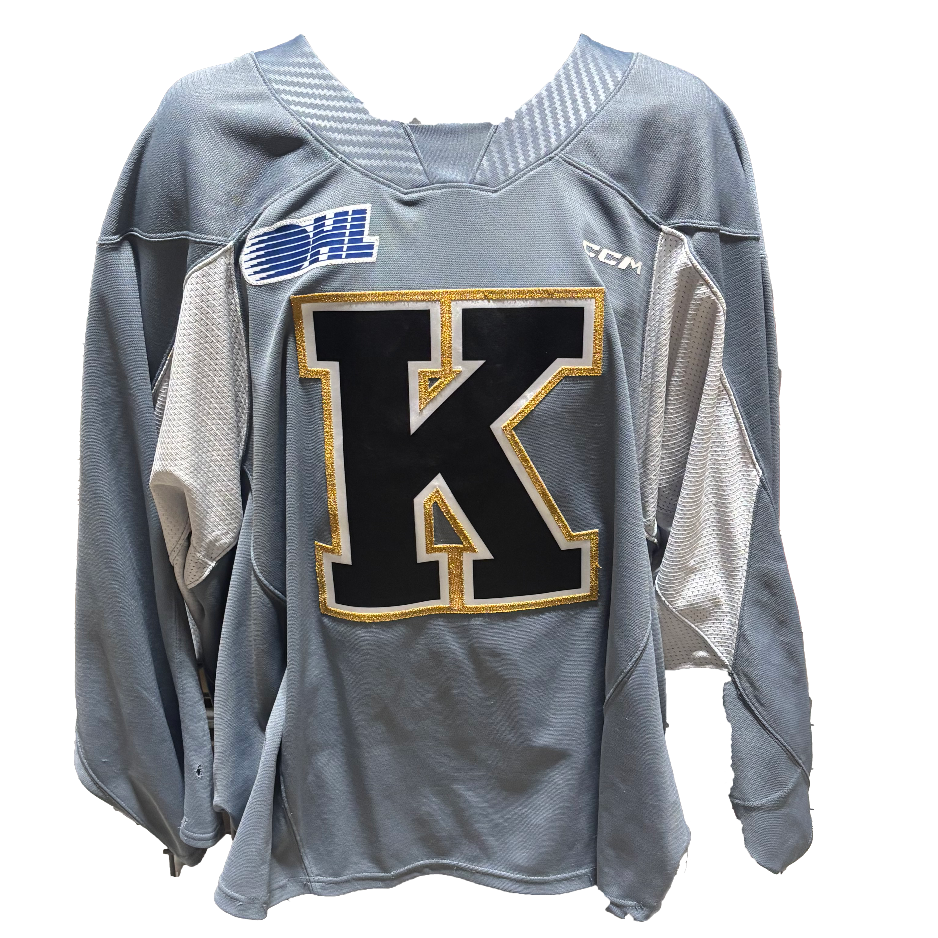 OHL - Used CCM Practice Jersey - Kingston Frontenacs (Grey)