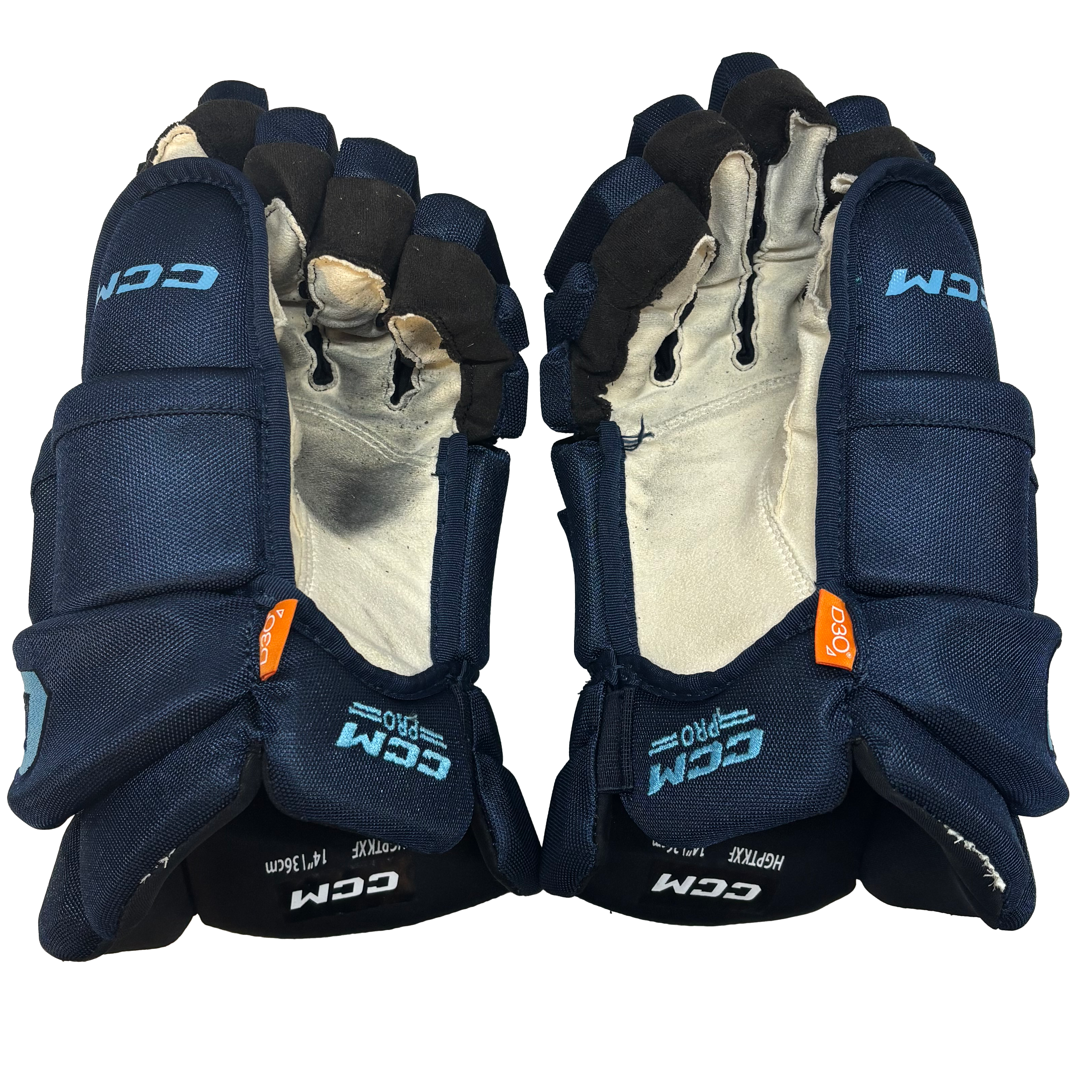 CCM HGPTKXF - Used PWHL Pro Stock Glove - Toronto Sceptres (Navy/Powder Blue)
