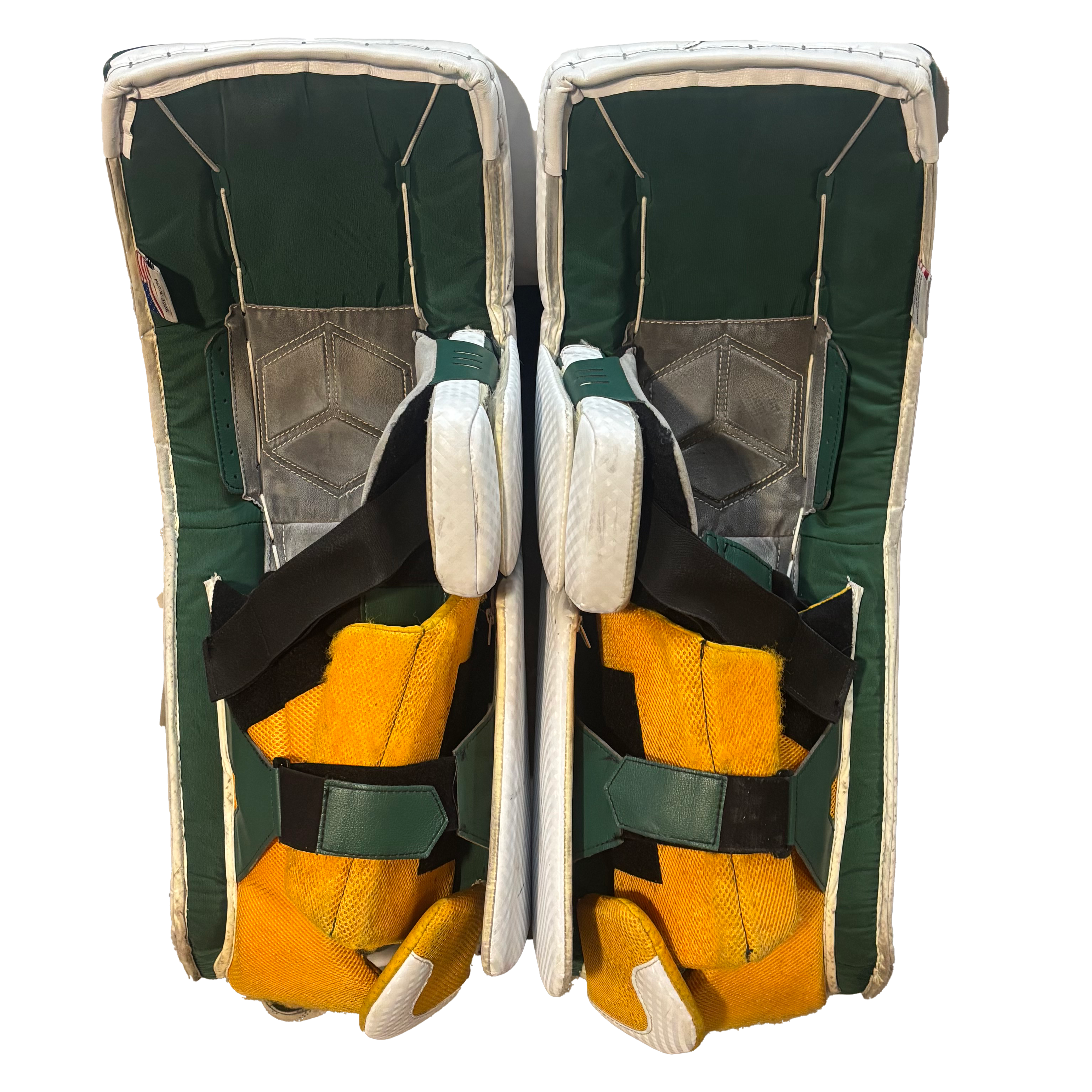 Vaughn Velocity V9 - Used Pro Stock Senior Goalie Full Set (White/Green/Yellow)
