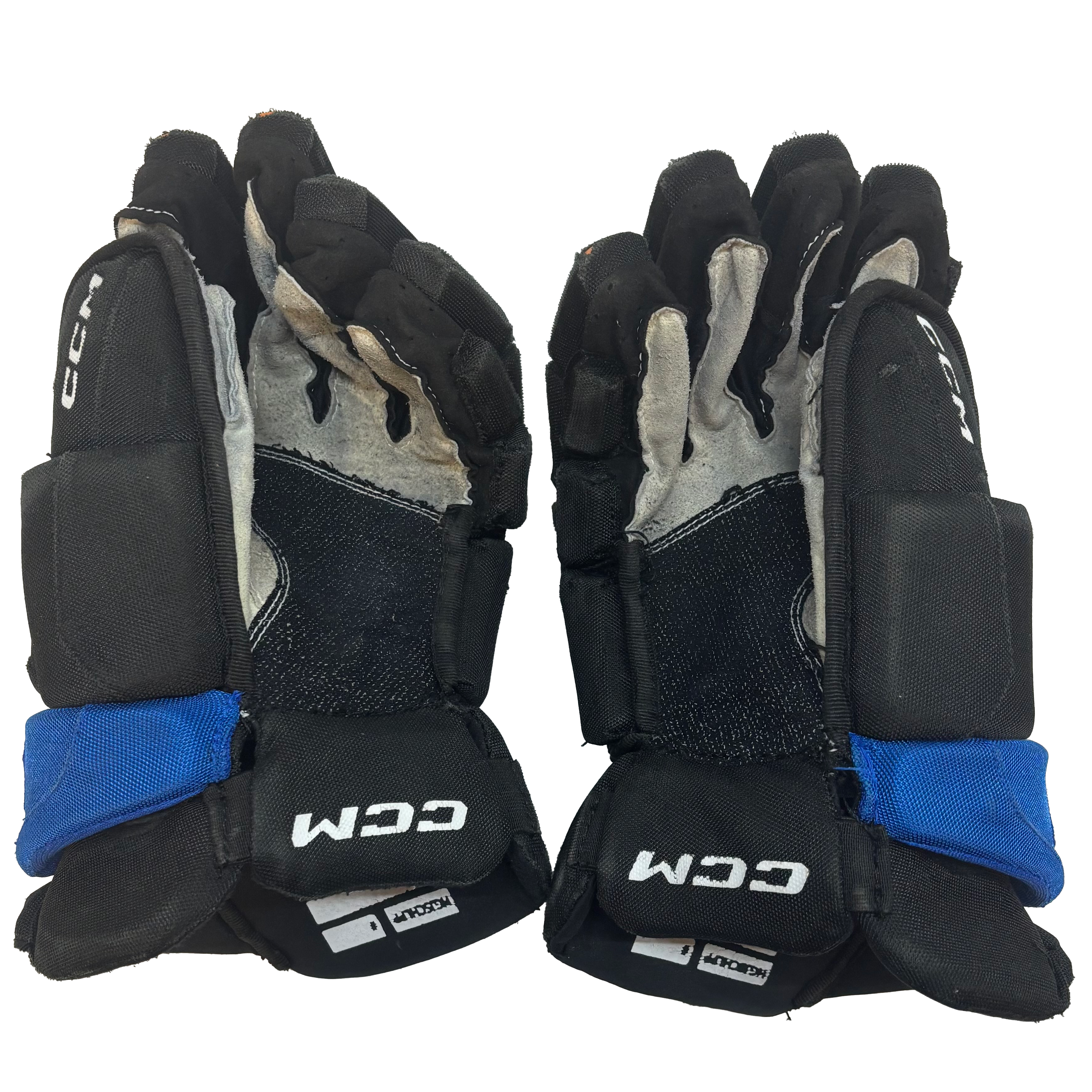 CCM HGJSPP - Used QMJHL Pro Stock Hockey Glove (Black/Blue)
