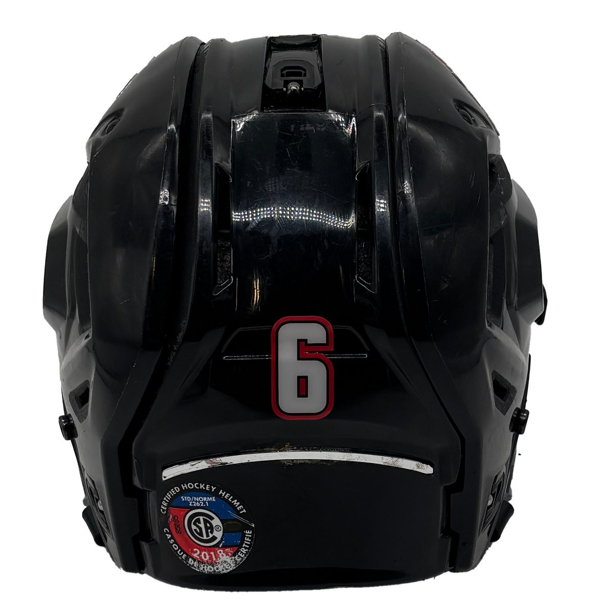 Bauer Re Akt 150 - Casque de hockey d'équipe Canada usagé (Noir)
