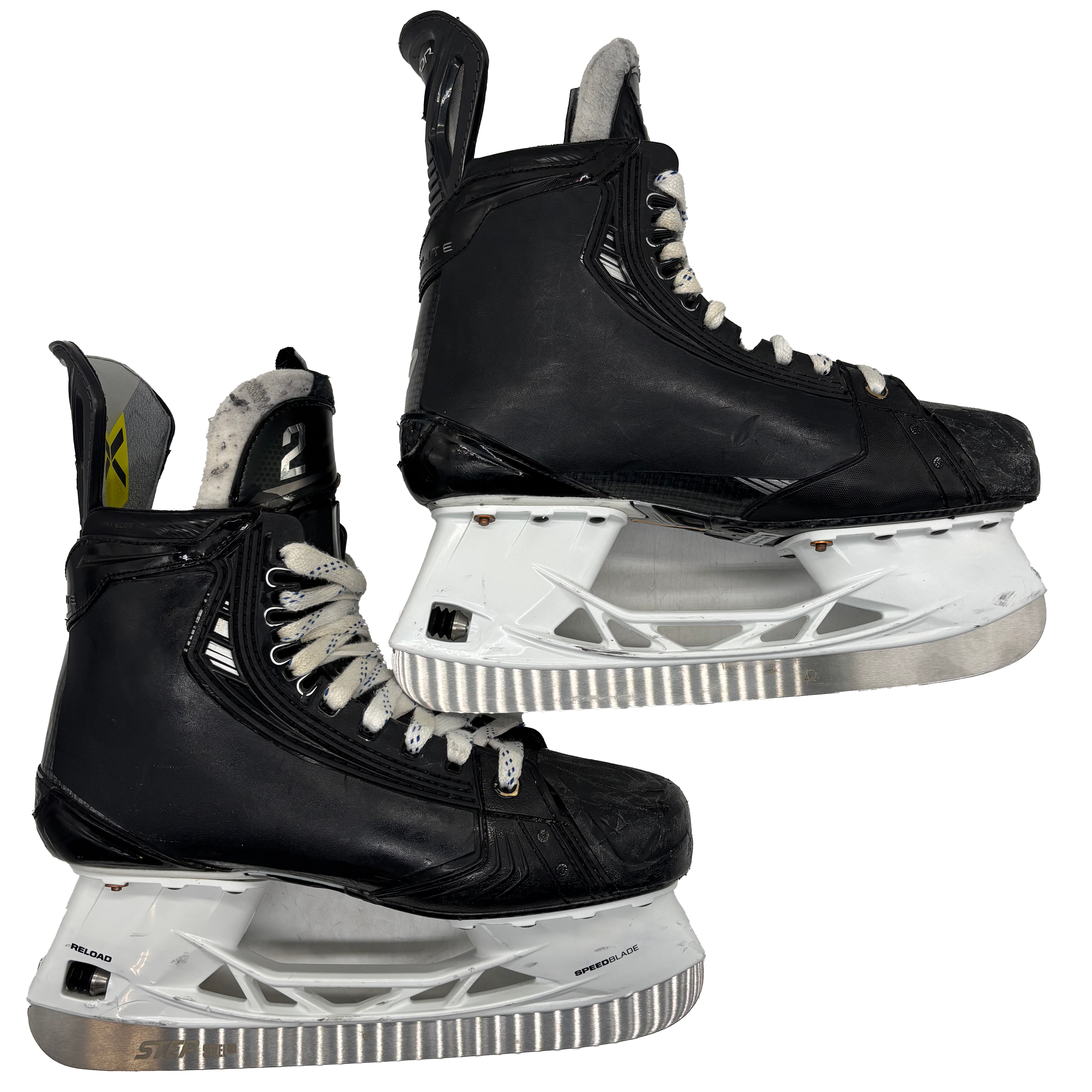 Bauer Vapor Hyperlite 2 - Used NCAA Pro Stock Hockey Skates - Size 8D with Shot Blockers