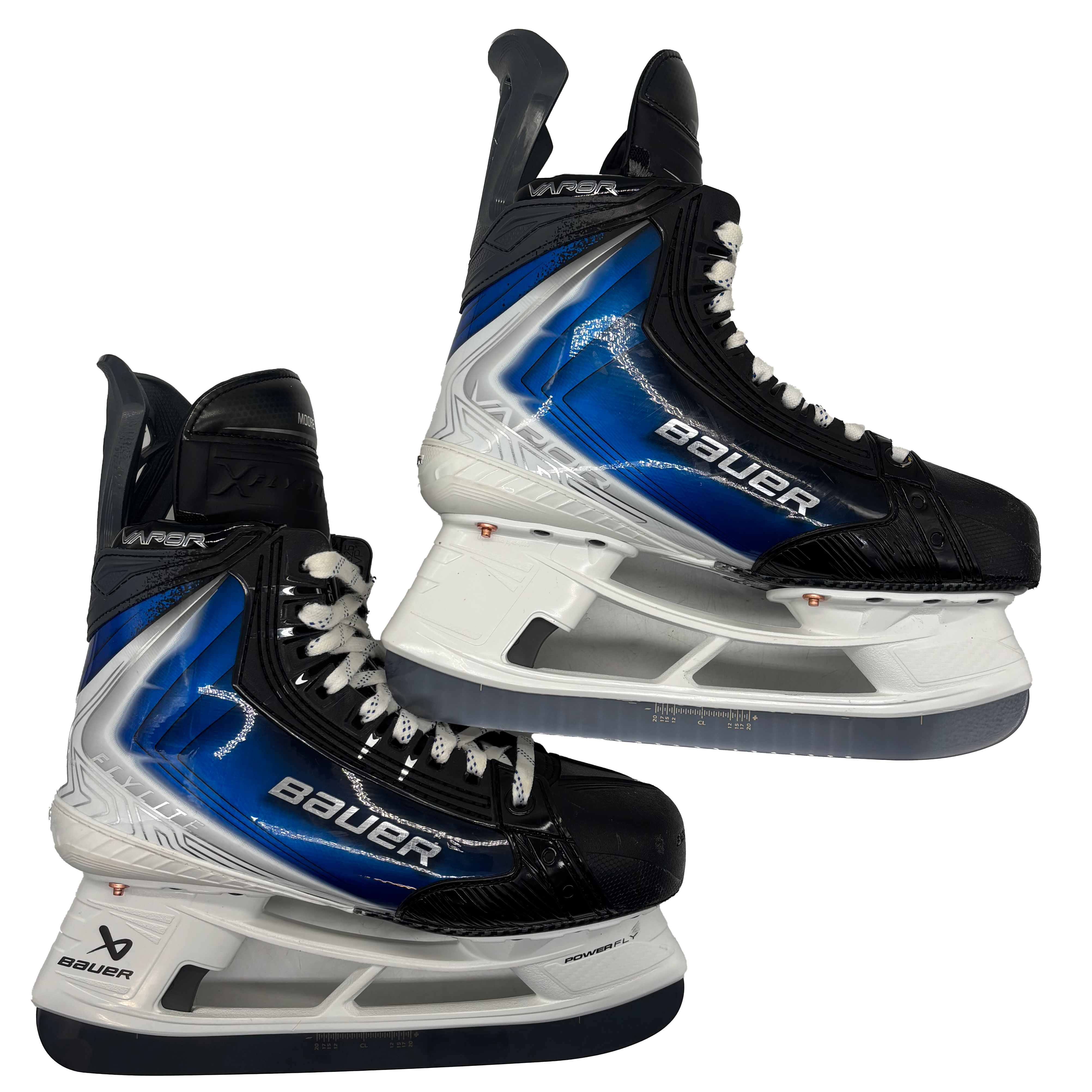 Bauer Vapor Flylite - Used Pro Stock Hockey Skates - Size 6D (Blue/White)