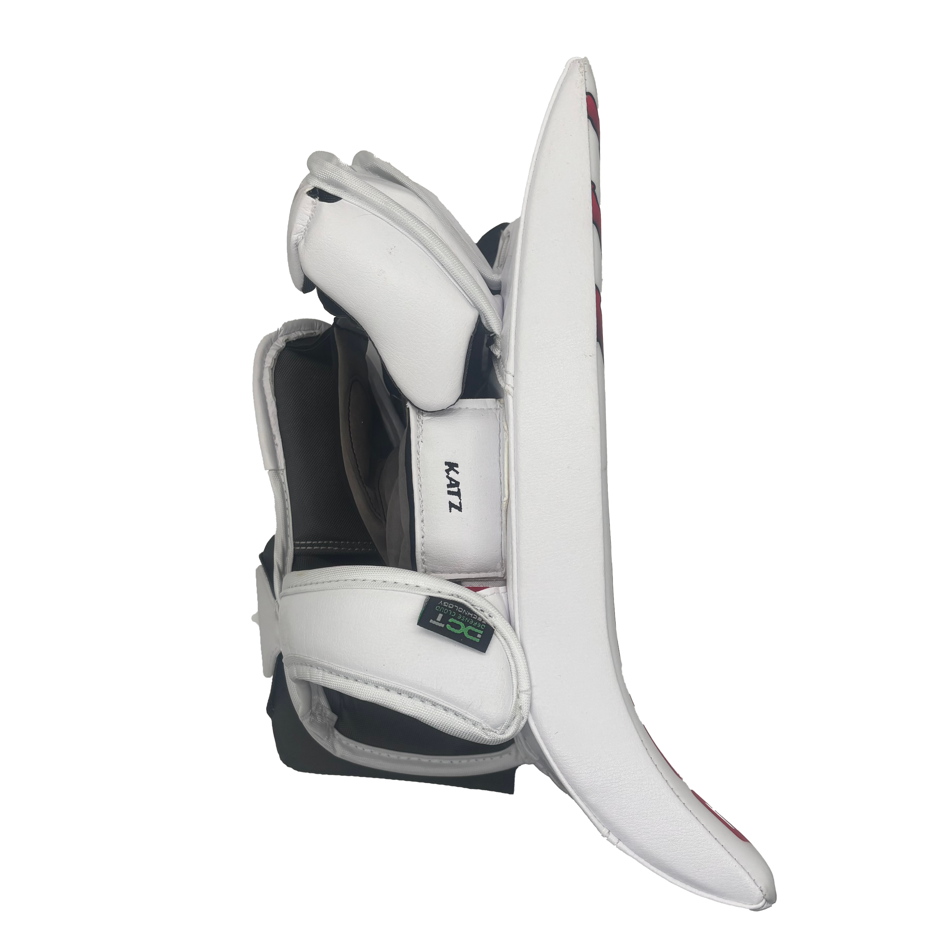 Bauer Vapor Flylite - Full Right Pro Stock Goalie Blocker (White/Red)