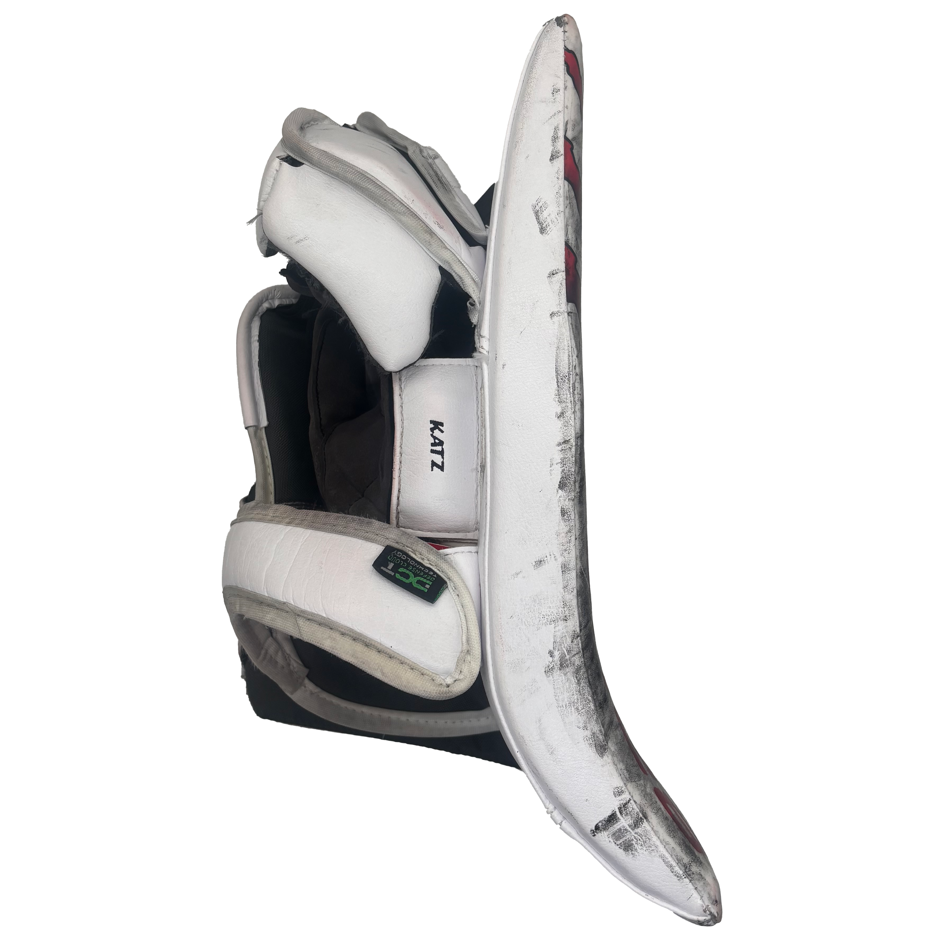 Bauer Vapor Flylite - Used Full Right Pro Stock Goalie Blocker (White/Red)