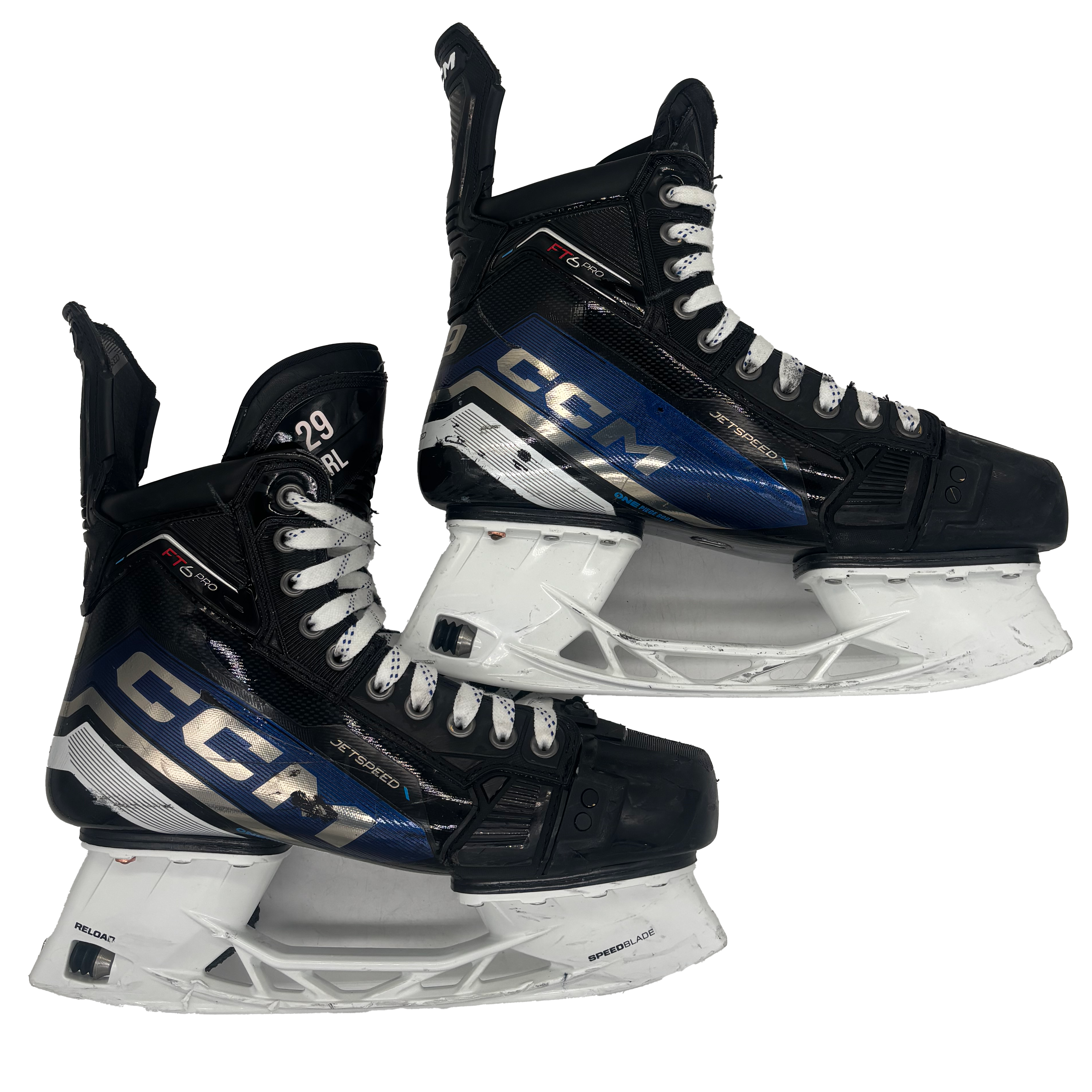 CCM Jetspeed FT6 Pro - Used Pro Stock Skate - Size 8 (Blue)