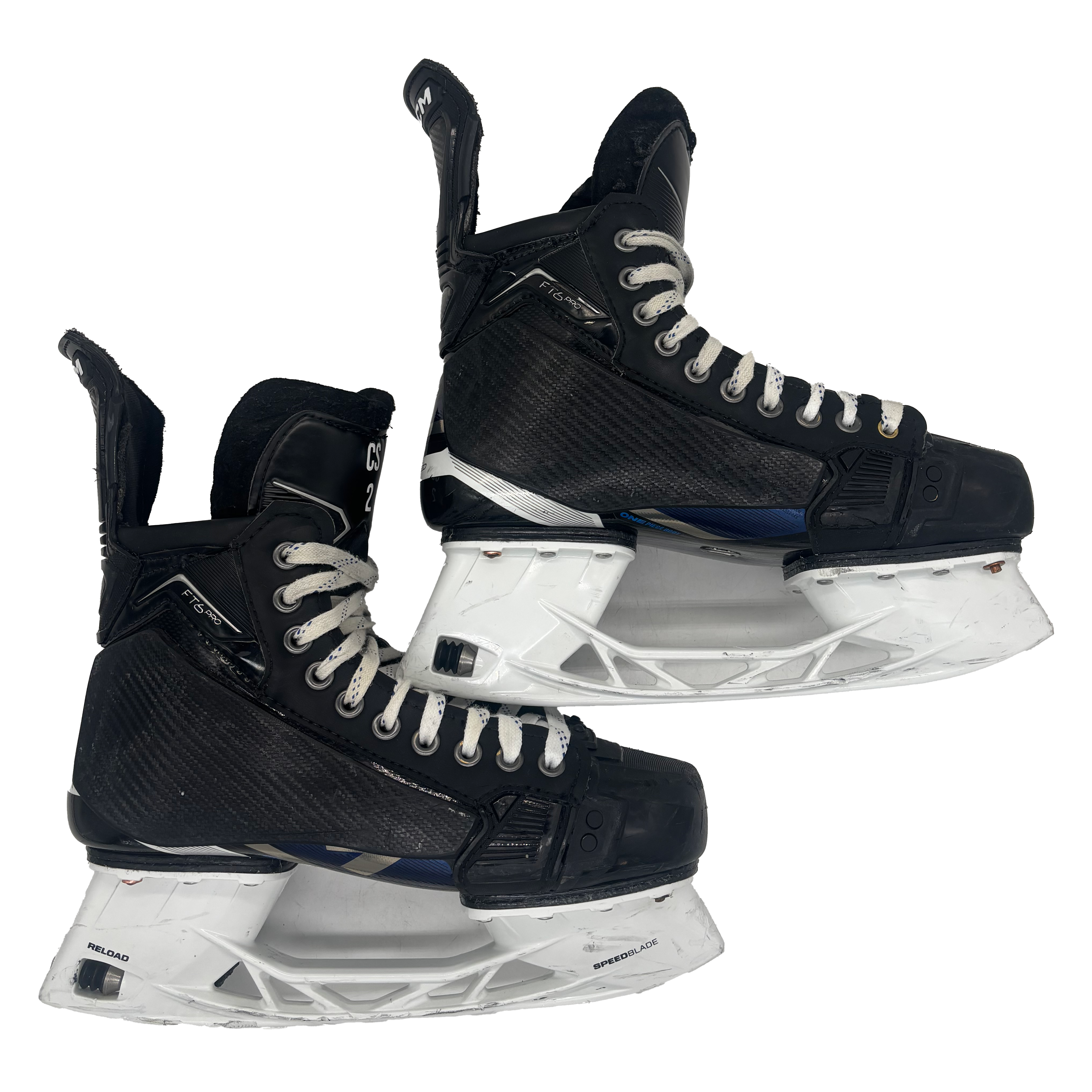 CCM Jetspeed FT6 Pro - Used NCAA Pro Stock Hockey Skates With Shot Blockers - Size 8