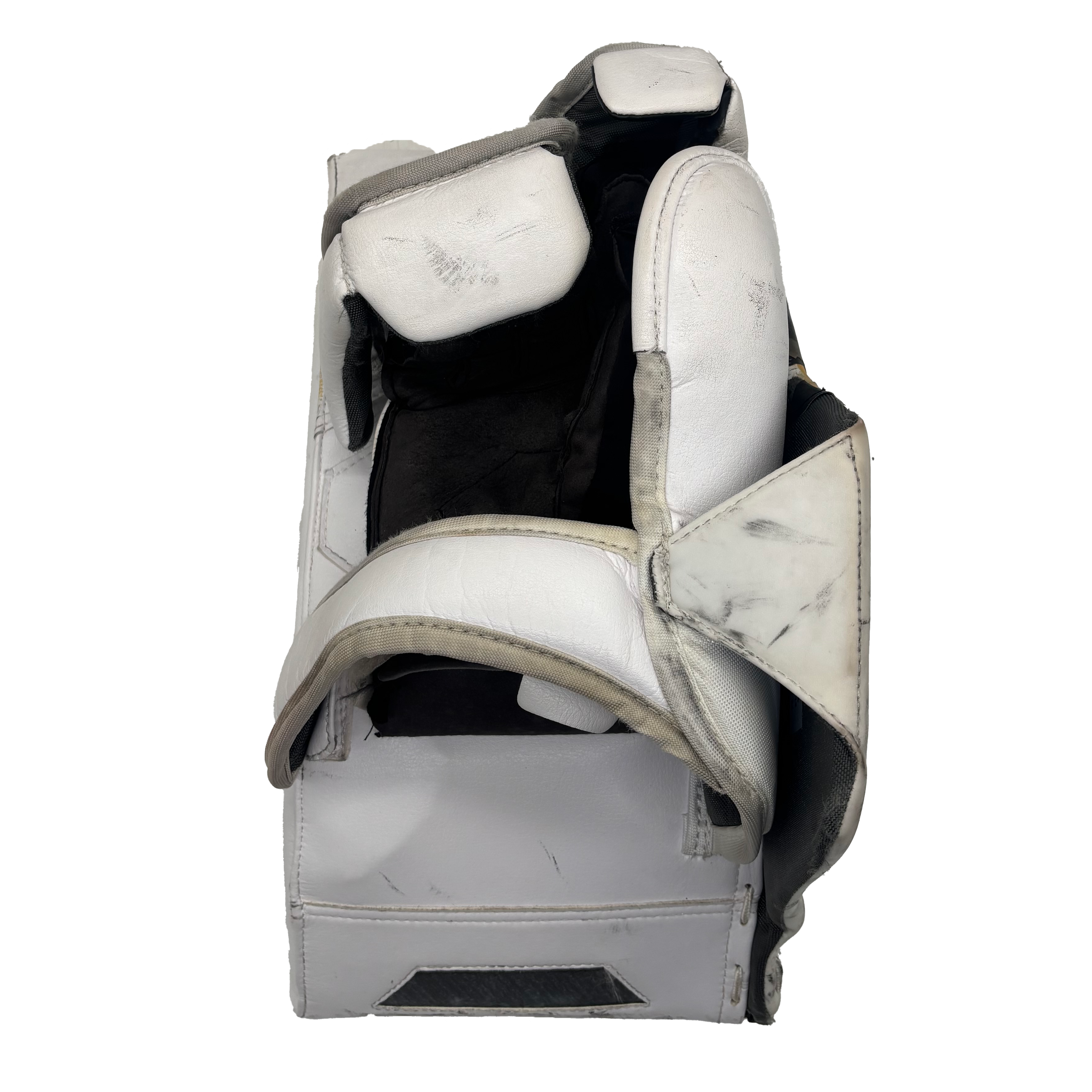 Bauer Supreme Shadow - Used Pro Stock Goalie Blocker (White/Black/Green)