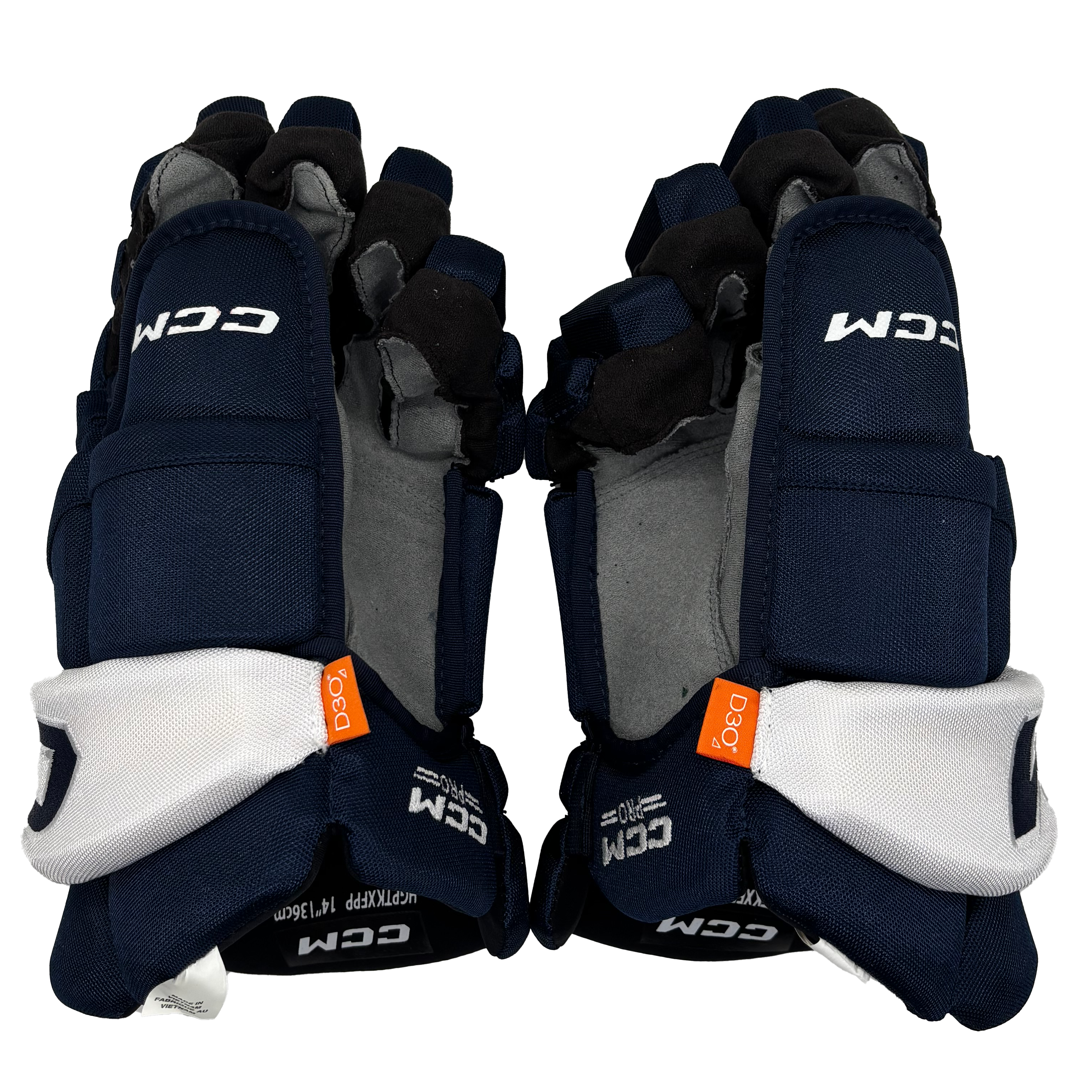 CCM HGTKXFSP - NCAA Pro Stock Hockey Glove (Navy/White)
