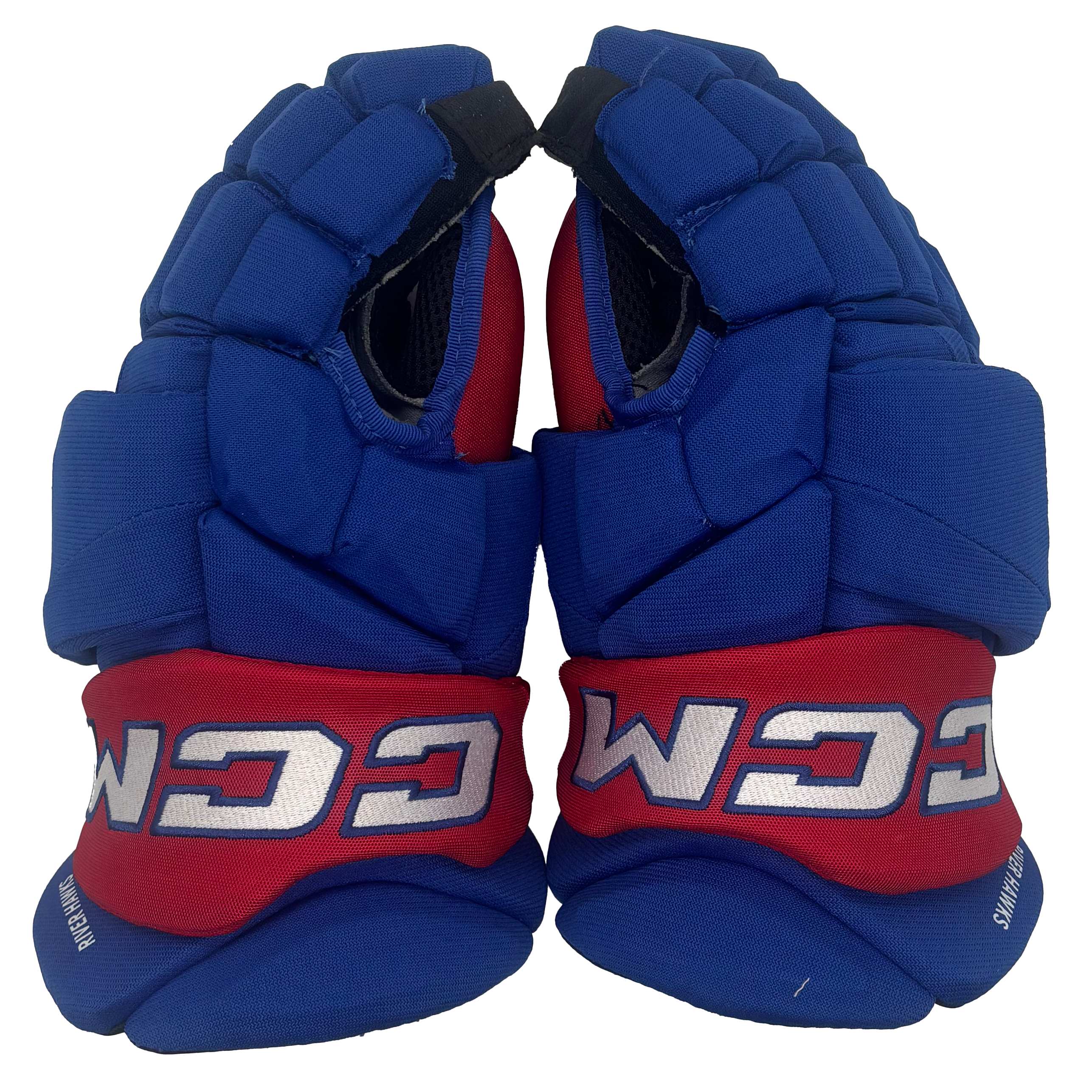 CCM Jetspeed FT8 Pro - NCAA Pro Stock Hockey Glove (Blue/Red)