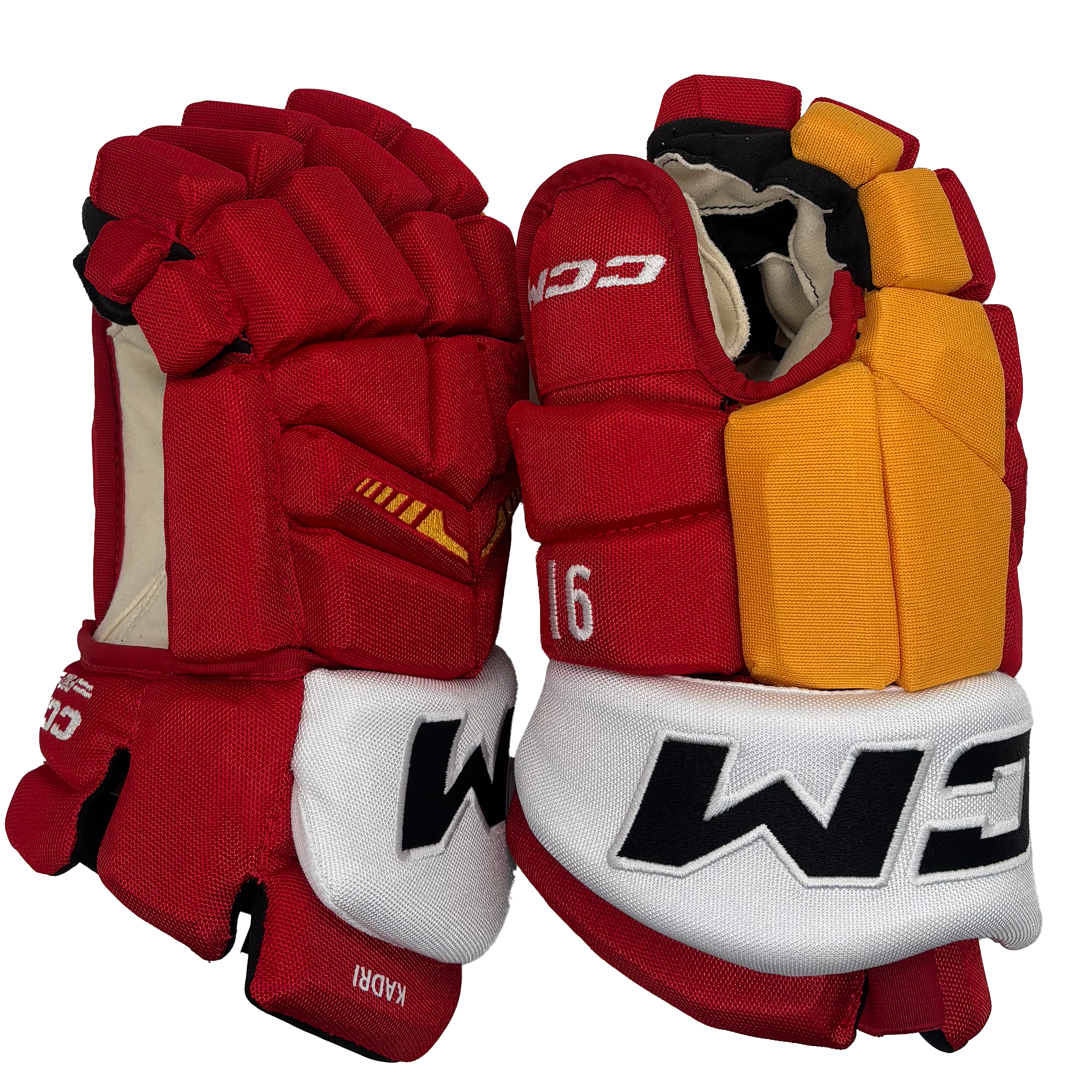 CCM HGTKSP - NHL Pro Stock Glove - Nazem Kadri (Red/Yellow/White)