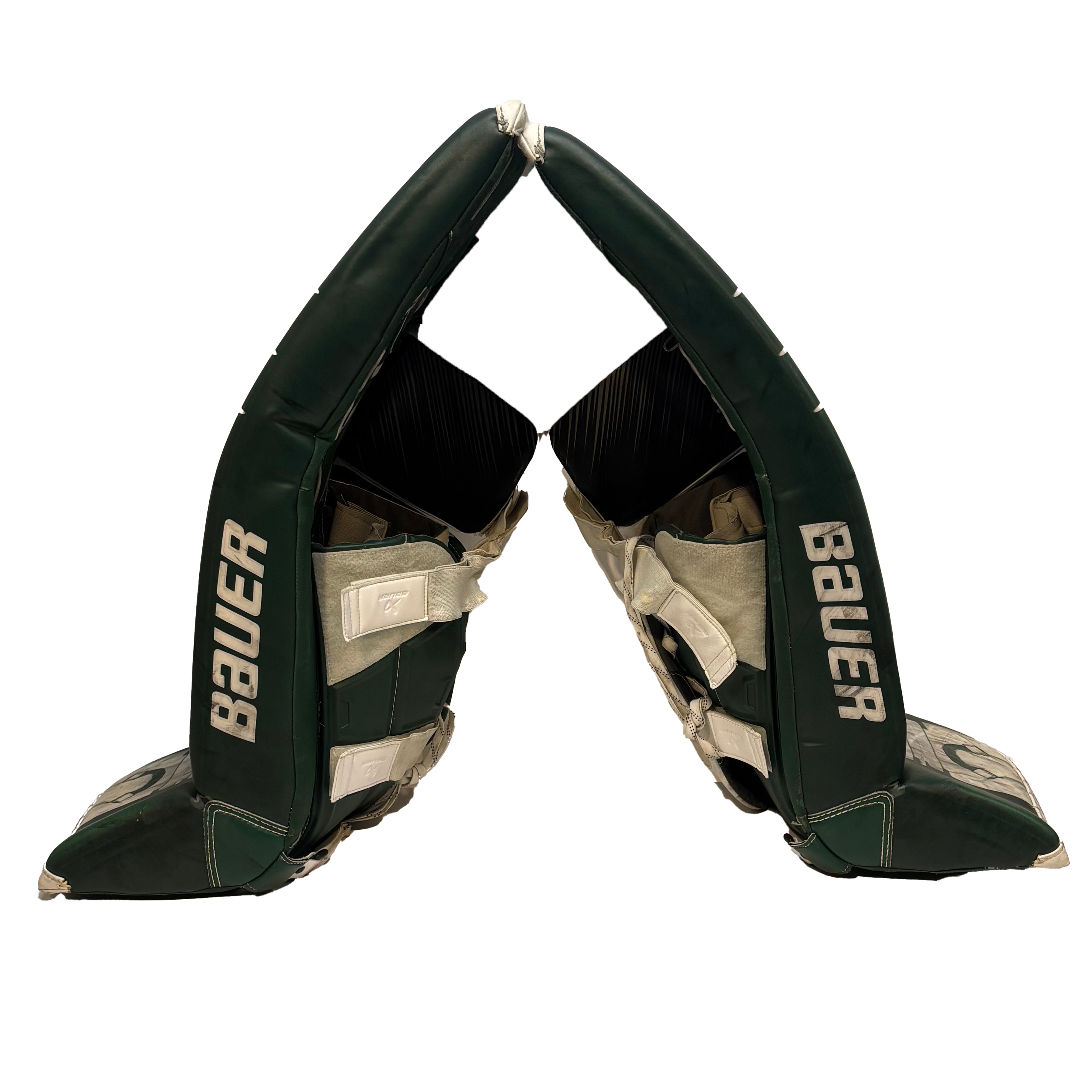 Bauer Vapor Hyperlite 2 - Used NCAA Pro Stock Goalie Full Set (White/Green) *Dressed as Bauer Reactor*