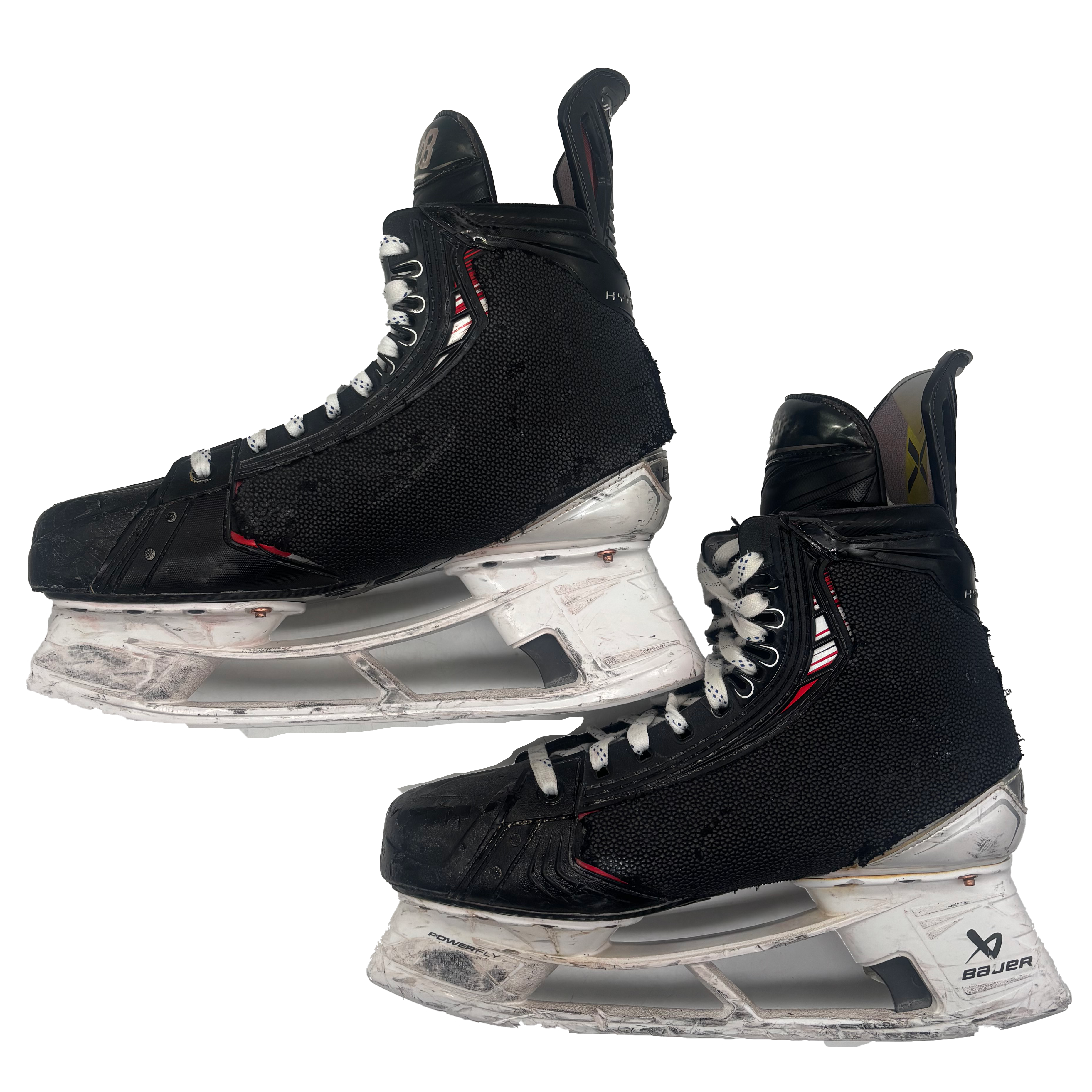 Bauer Vapor Hyperlite 2 - Used Pro Stock Hockey Skates - Size 8EE with Shot Blockers