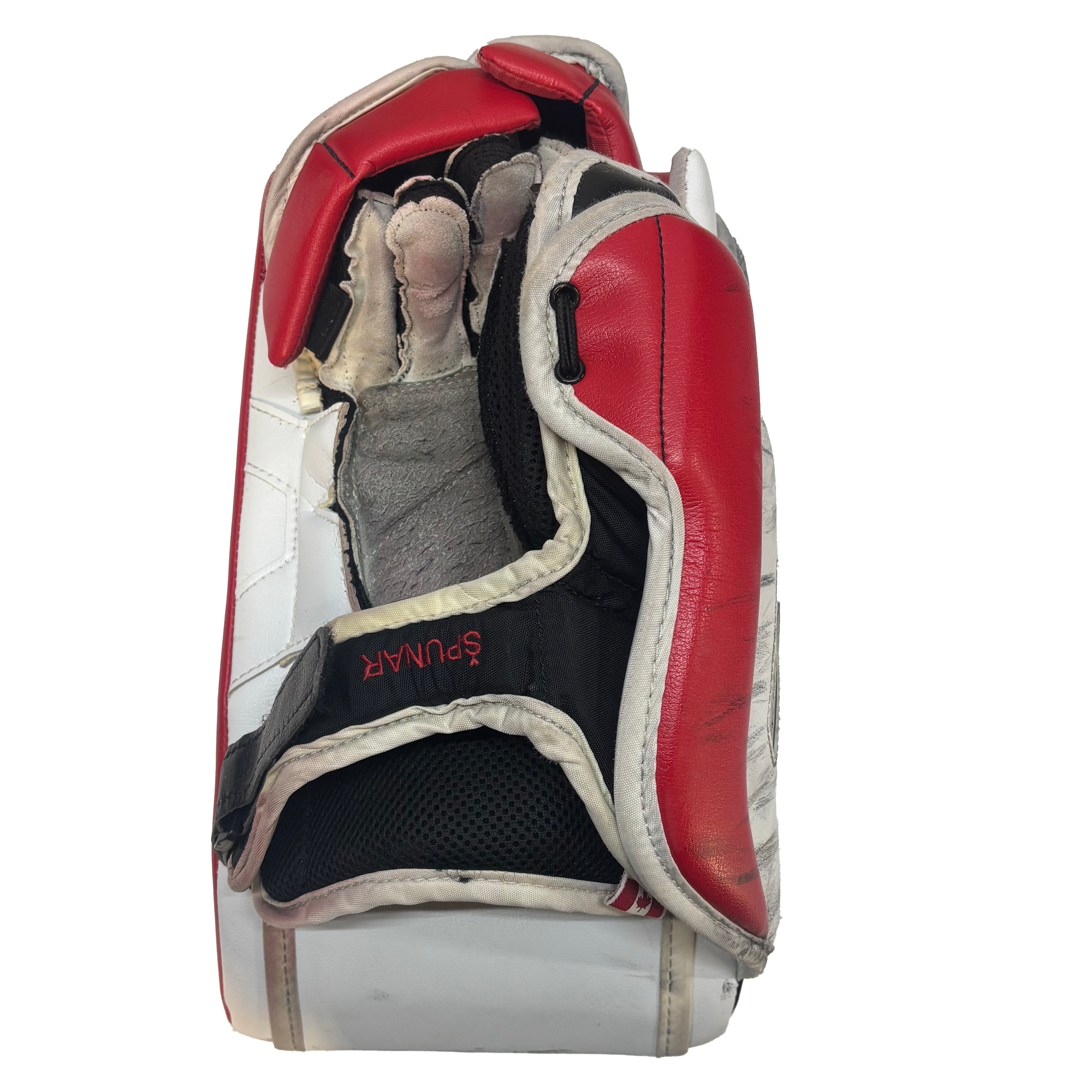 Vaughn Velocity V9 - Used Pro Stock Goalie Blocker (White/Black/Red)