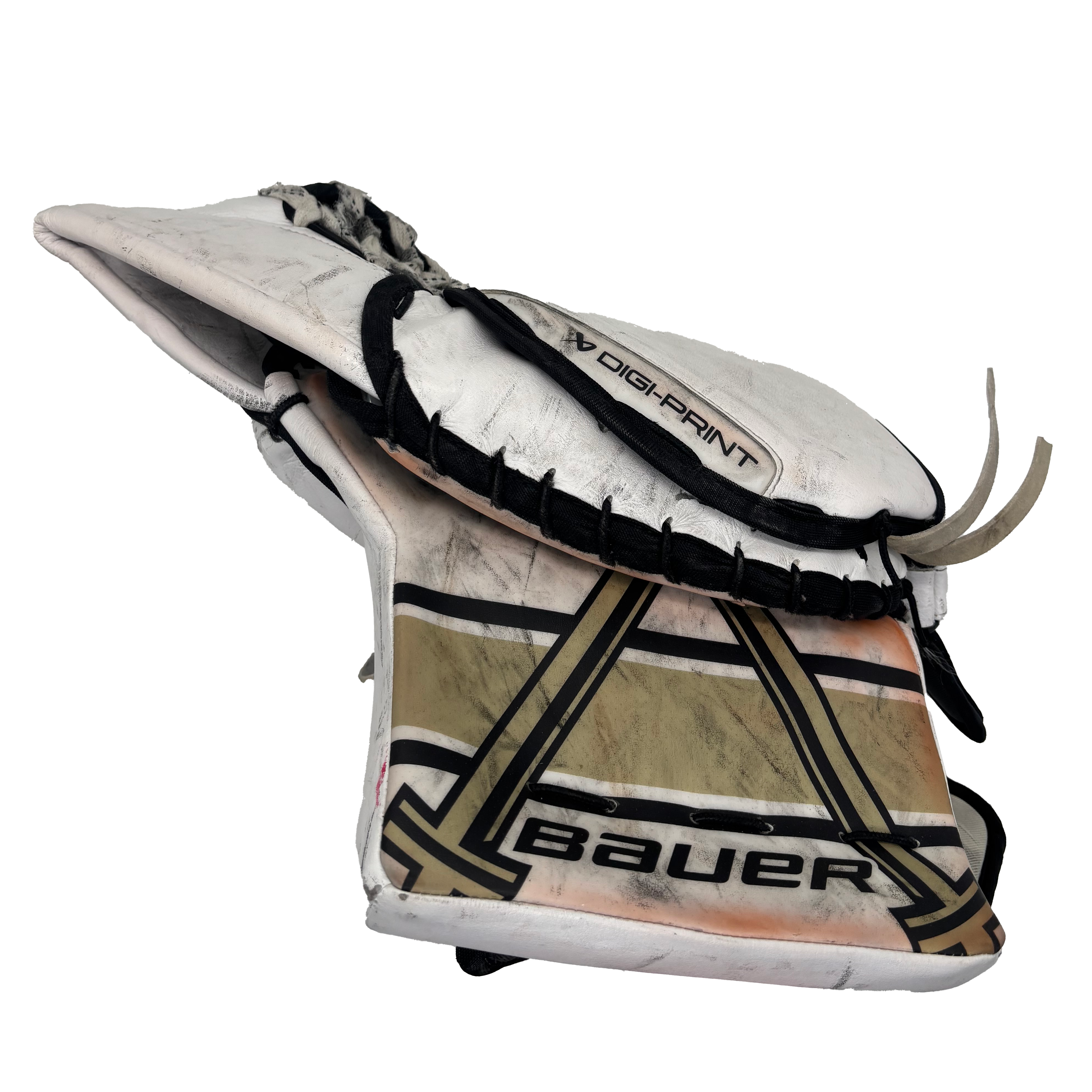 Bauer Supreme Shadow - Used Pro Stock Goalie Full Set (White/Gold/Black)