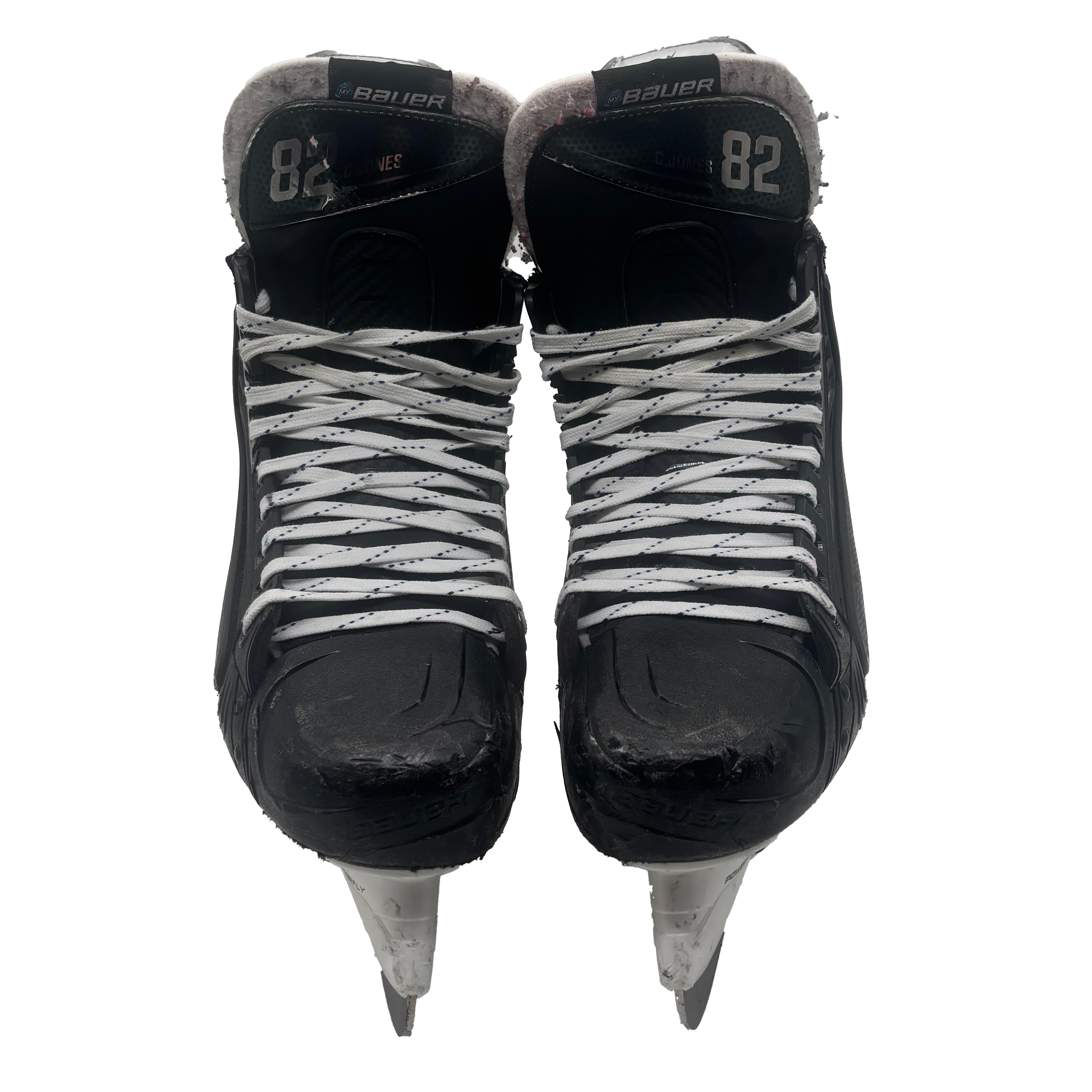 Bauer Vapor Hyperlite 2 - Used Pro Stock Hockey Skates - Size 8.5EE with Shot Blockers
