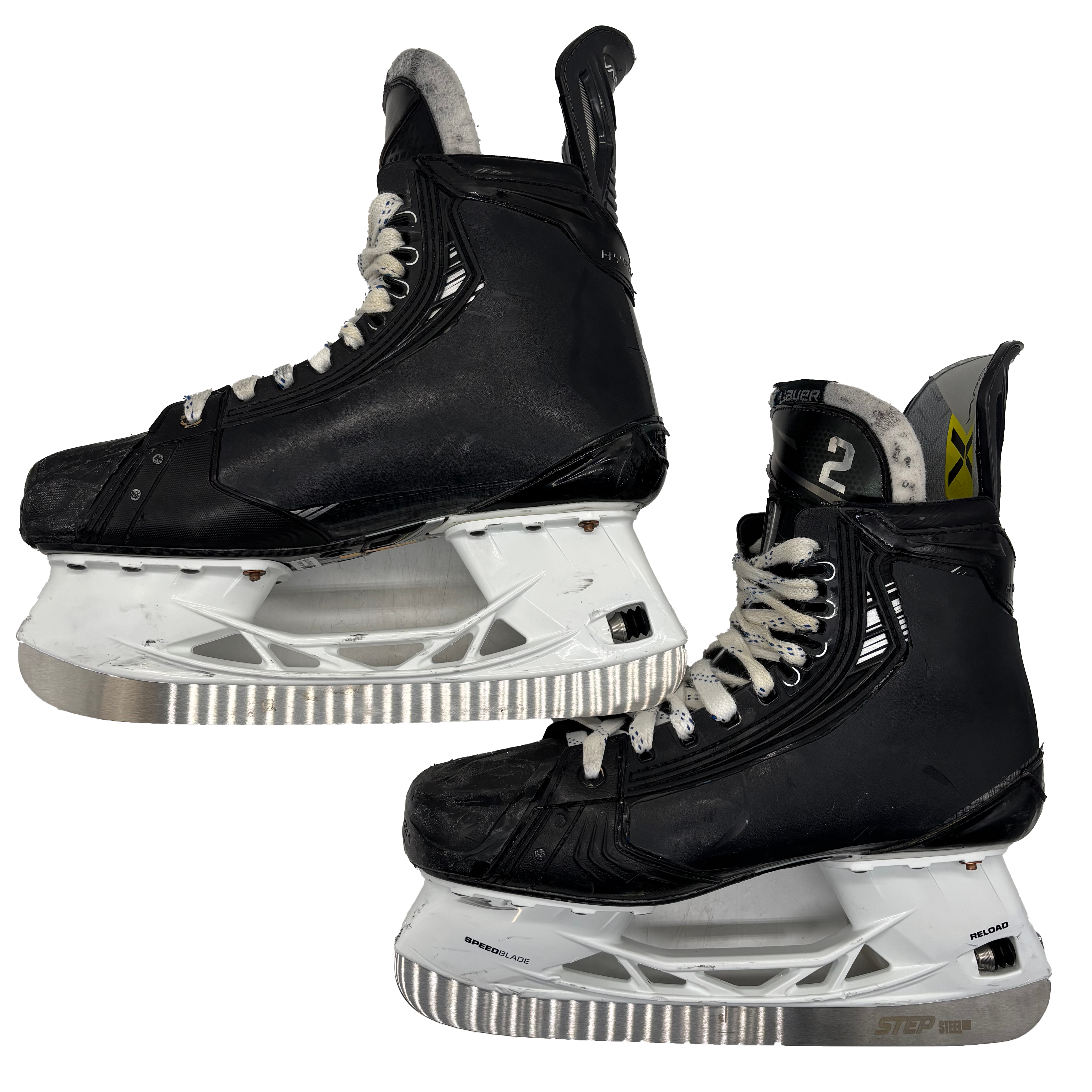 Bauer Vapor Hyperlite 2 - Used NCAA Pro Stock Hockey Skates - Size 8D with Shot Blockers