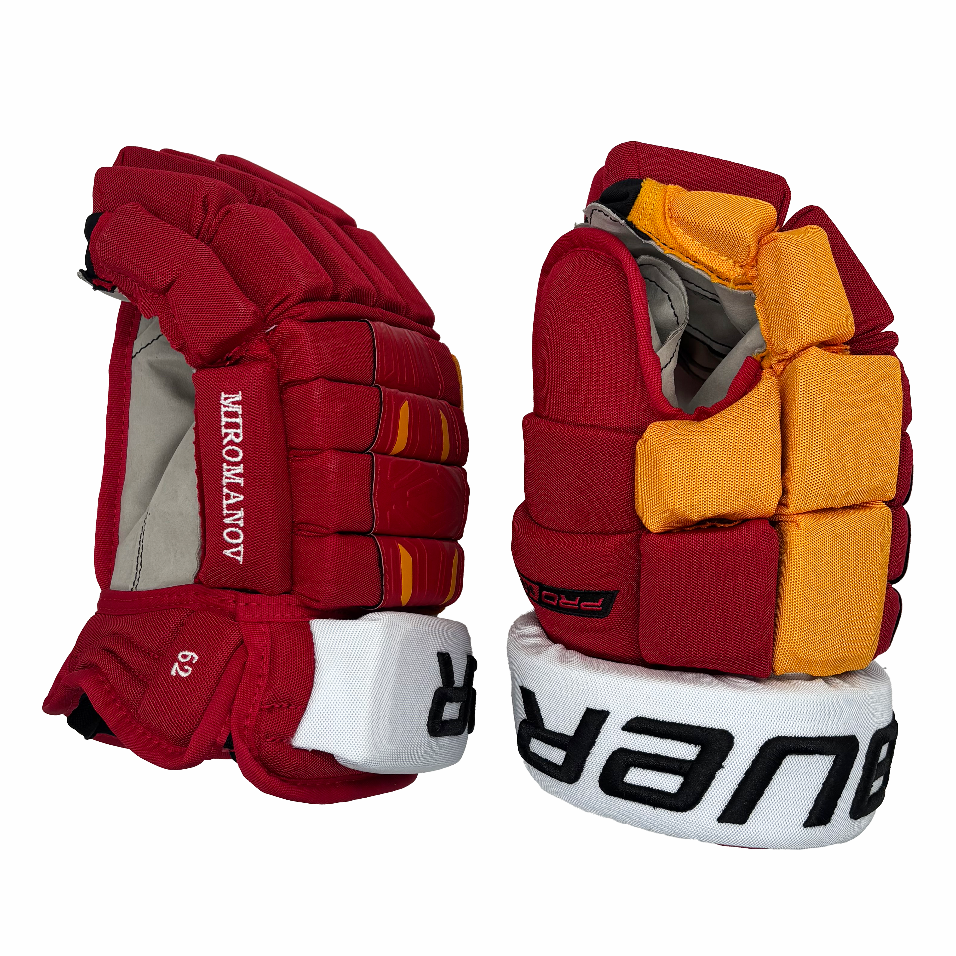 Bauer Pro Series - NHL Pro Stock Glove - Daniil Miromanov (Red/Yellow/White)