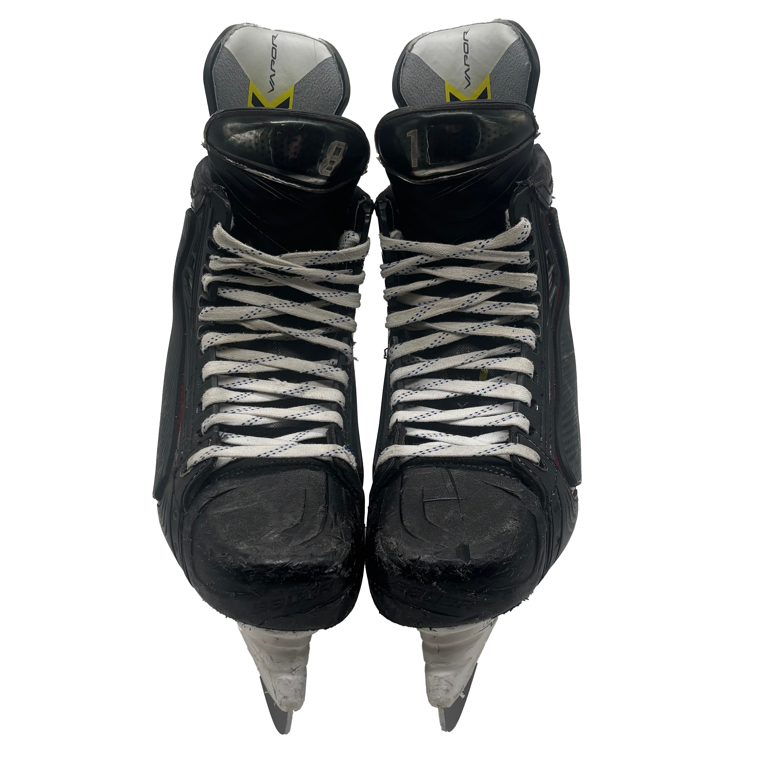 Bauer Vapor Hyperlite 2 - Used Pro Stock Hockey Skates - Size 9E with Shot Blockers