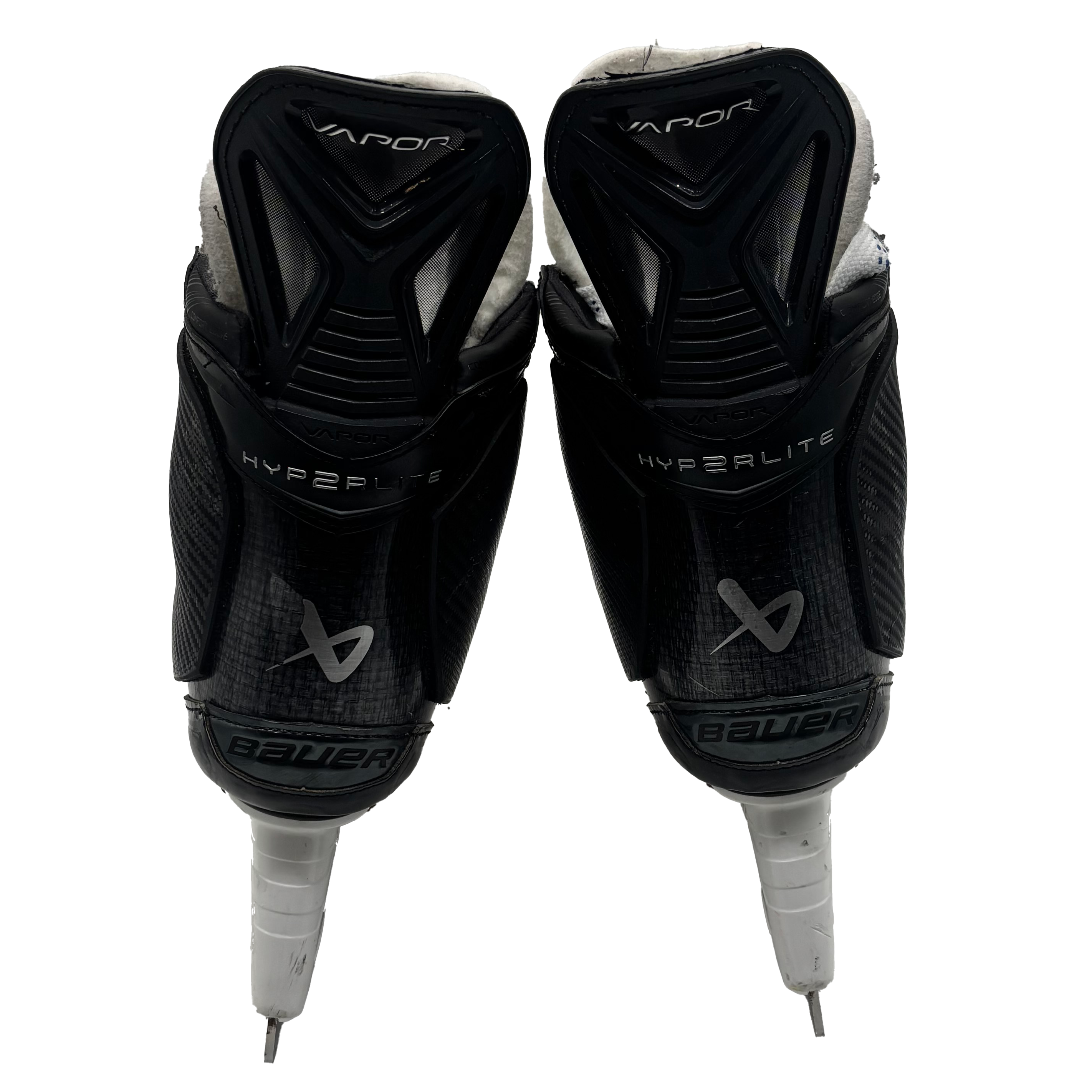 Bauer Vapor Hyperlite 2 - Used Pro Stock Skates - Size 9.5E with Shot Blocker (Black)