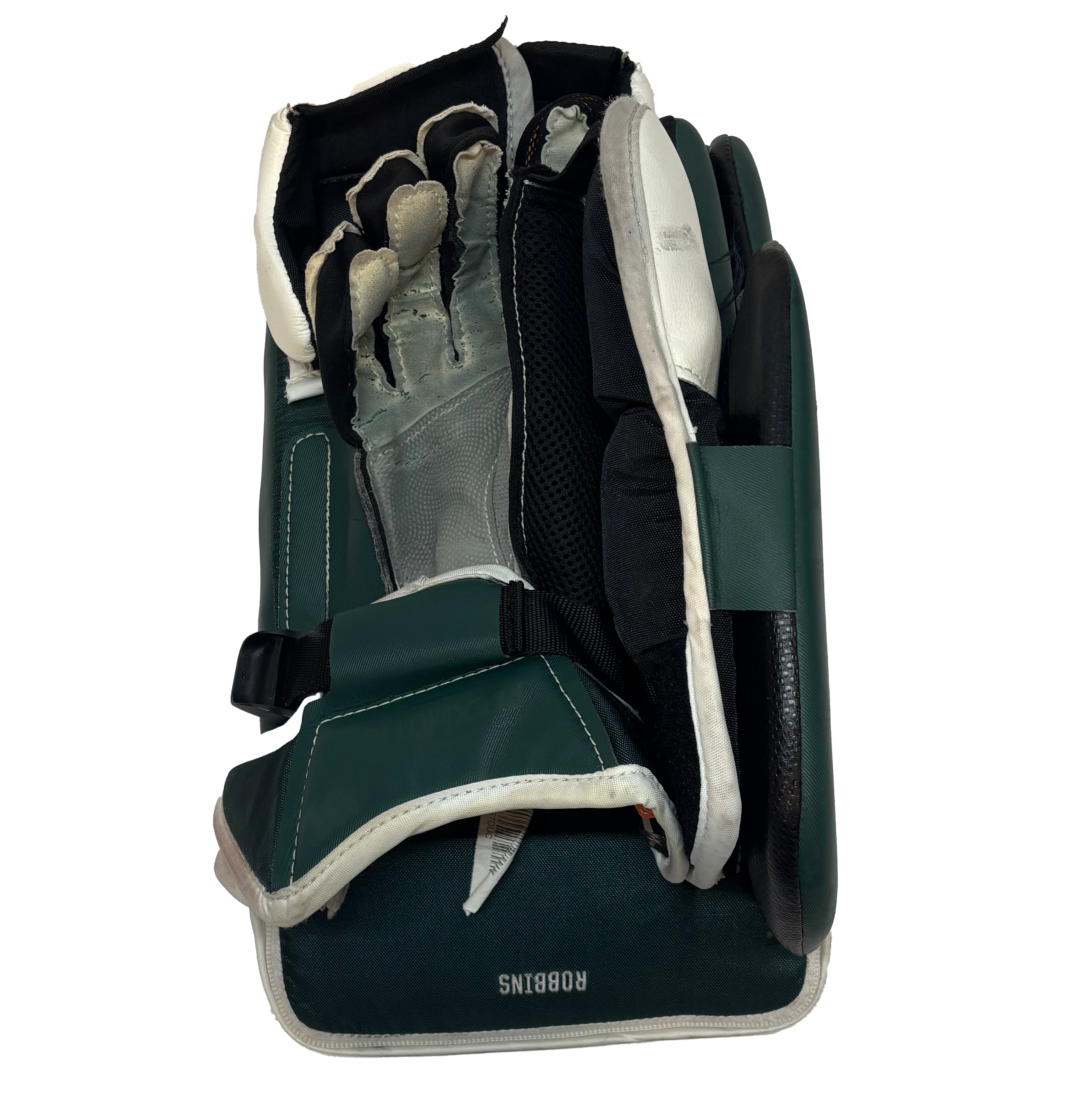 CCM Extreme Flex 6 - Used Pro Stock Goalie Blocker - (White/Green)