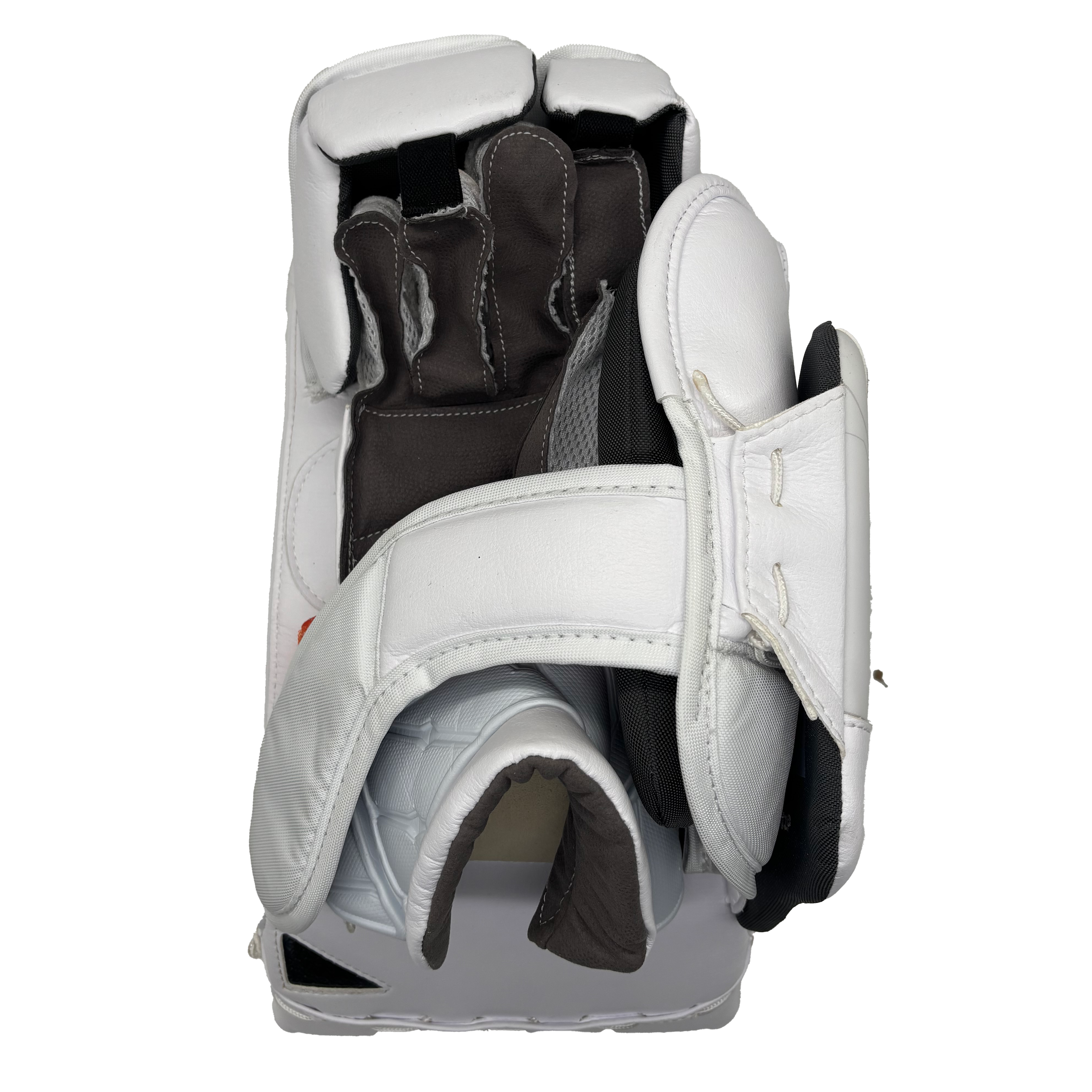 Bauer Vapor 2X Pro - NHL Pro Stock Goalie Blocker - Ivan Fedotov (White/Orange/Black) *Dressed as Shadow