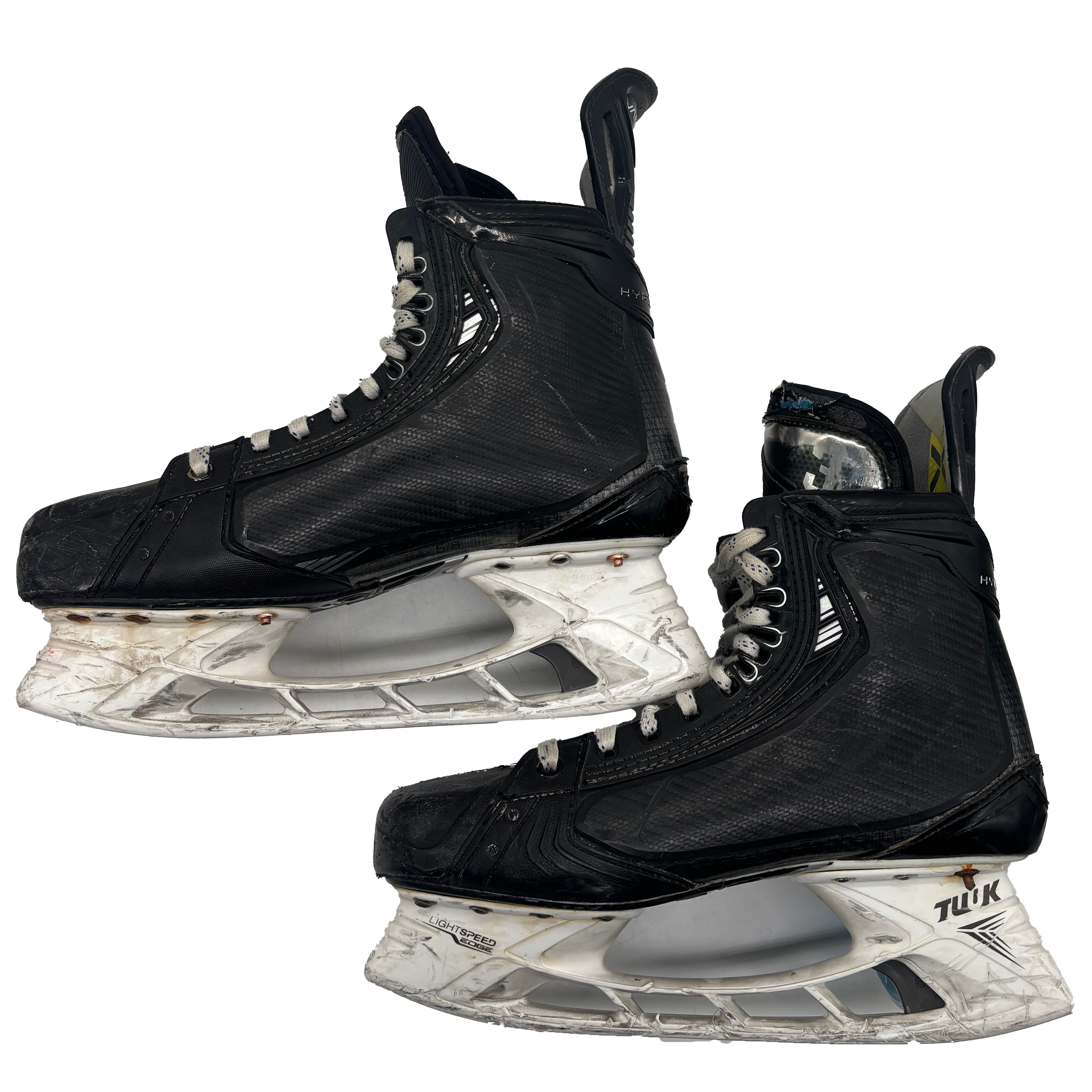 Bauer Vapor Hyperlite 2 - Used Pro Stock Hockey Skates - Size 9.5E with Shot Blockers