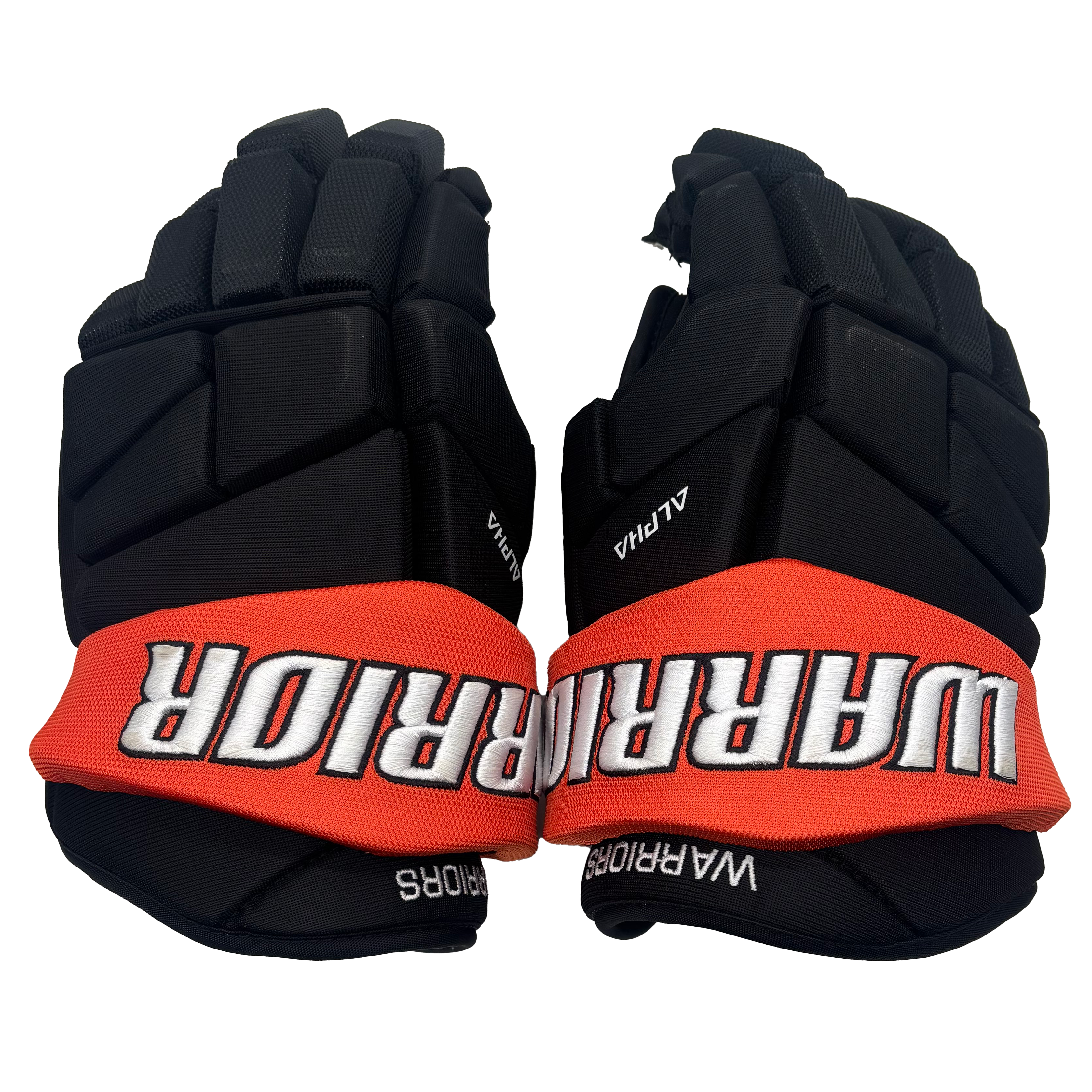 Warrior Alpha Pro - Pro Stock Hockey Gloves (Black/Orange)