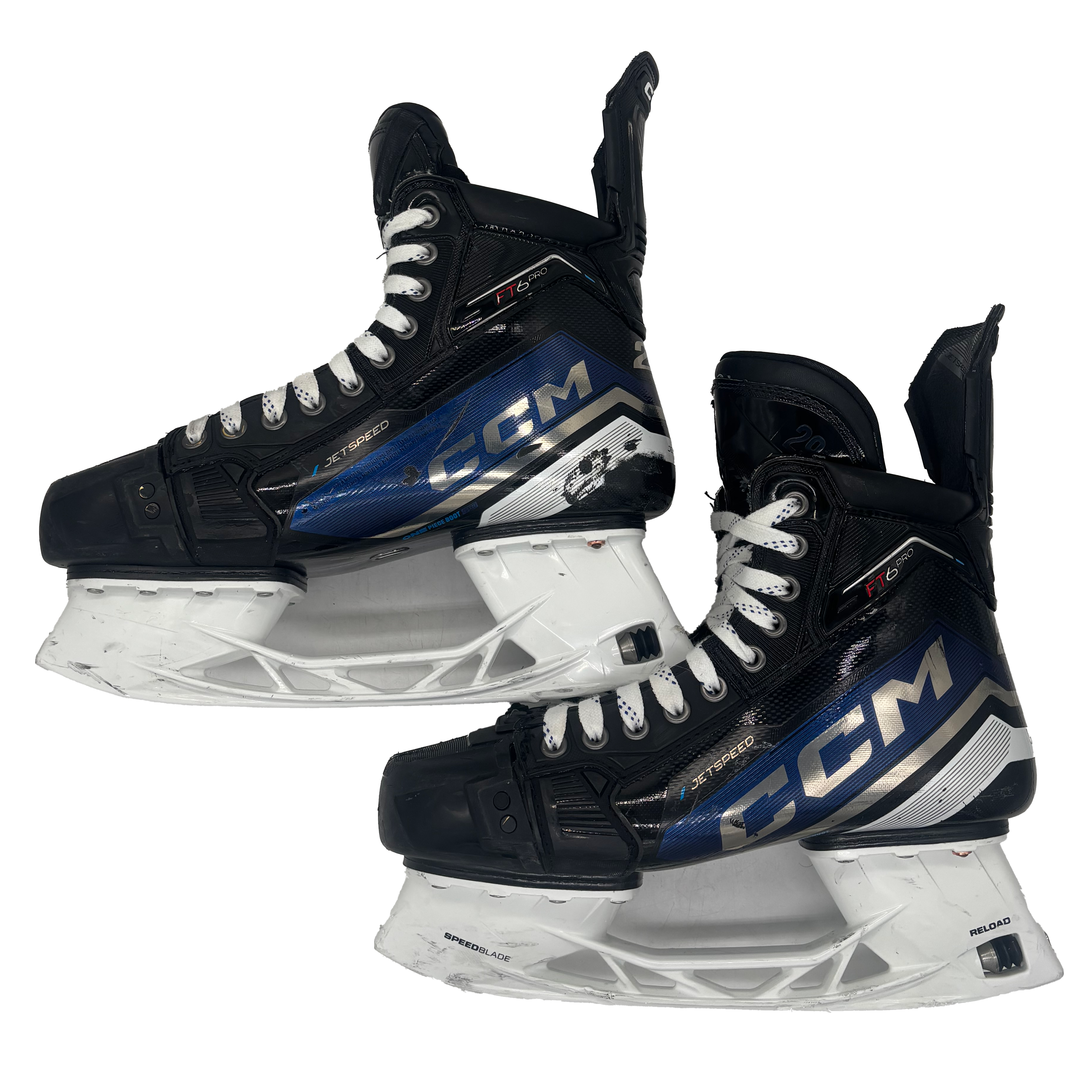 CCM Jetspeed FT6 Pro - Used Pro Stock Skate - Size 8 (Blue)