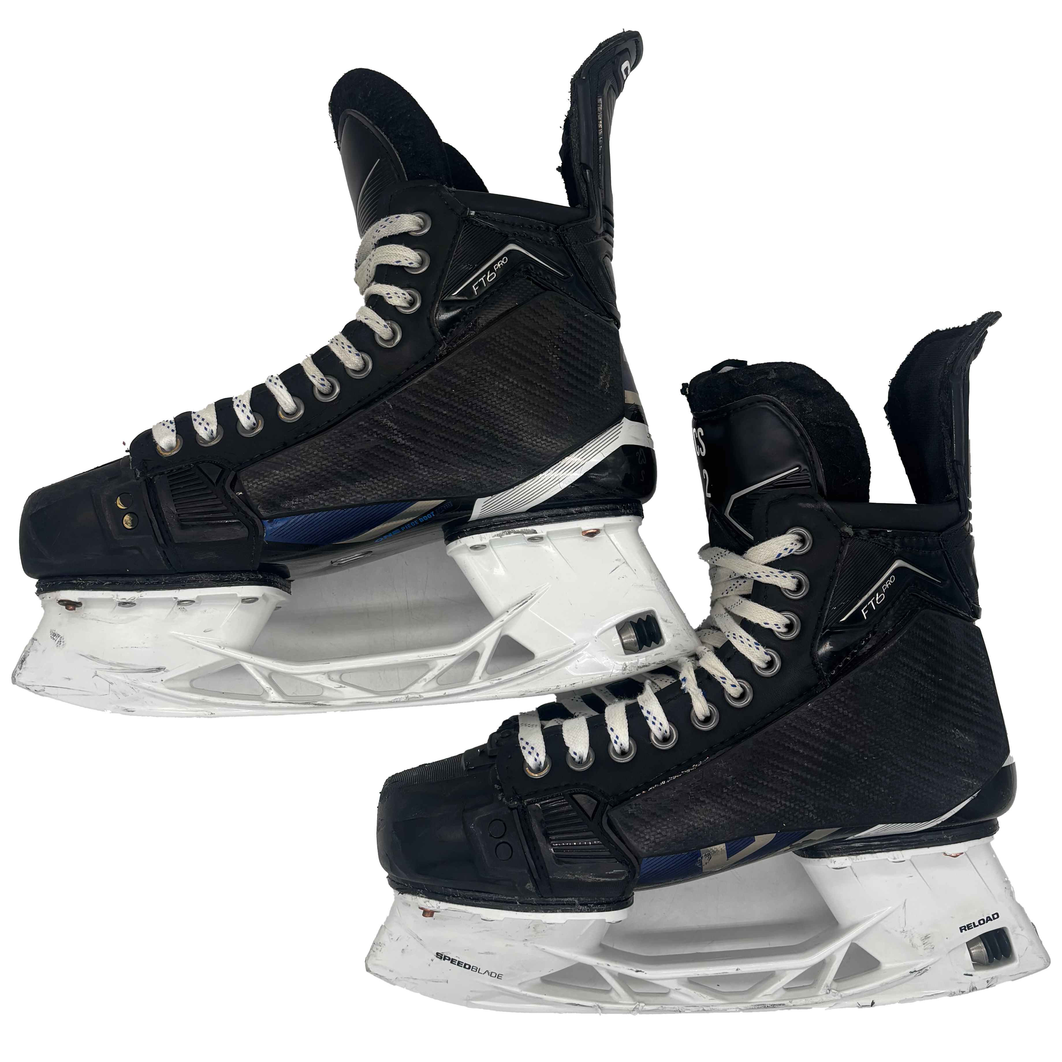 CCM Jetspeed FT6 Pro - Used NCAA Pro Stock Hockey Skates With Shot Blockers - Size 8