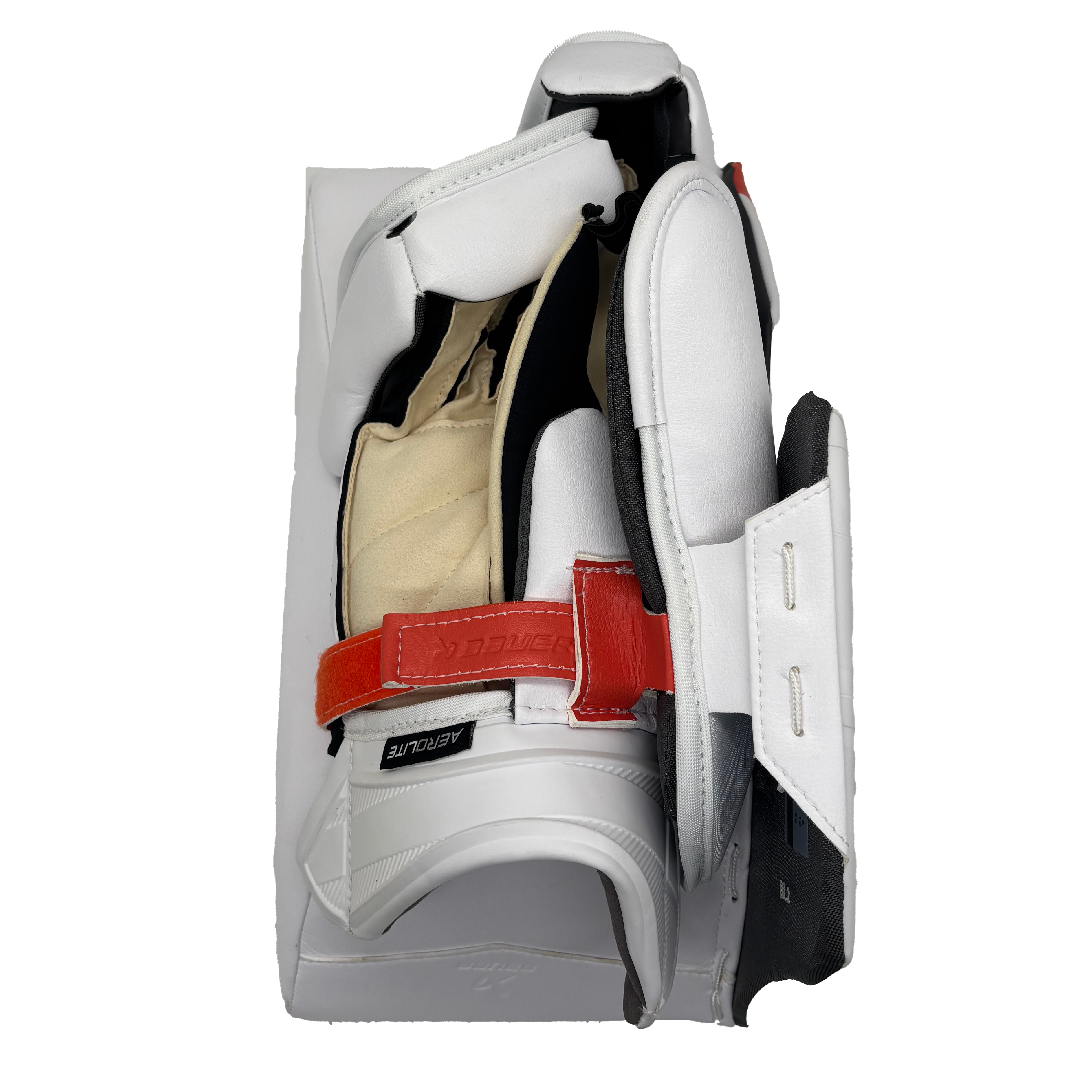 Bauer Vapor Hyperlite 2 - NHL Pro Stock Goalie Blocker - Ivan Fedotov (White/Orange/Black) *Dressed as Shadow