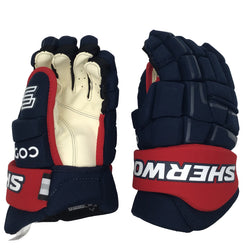 eishockey handschuhe sherwood Sherwood Code Encrypt 1 Senior Ice Hockey Gloves Navy/Red/White / 14"