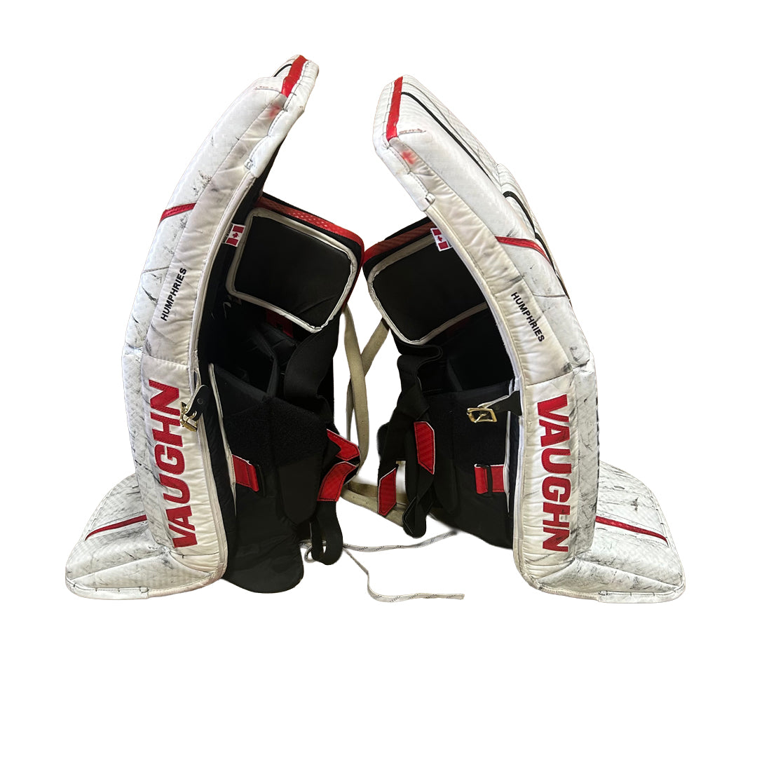 Vaughn Velocity V10 - Used Pro Stock Goalie Full Set (White/Red/Black)